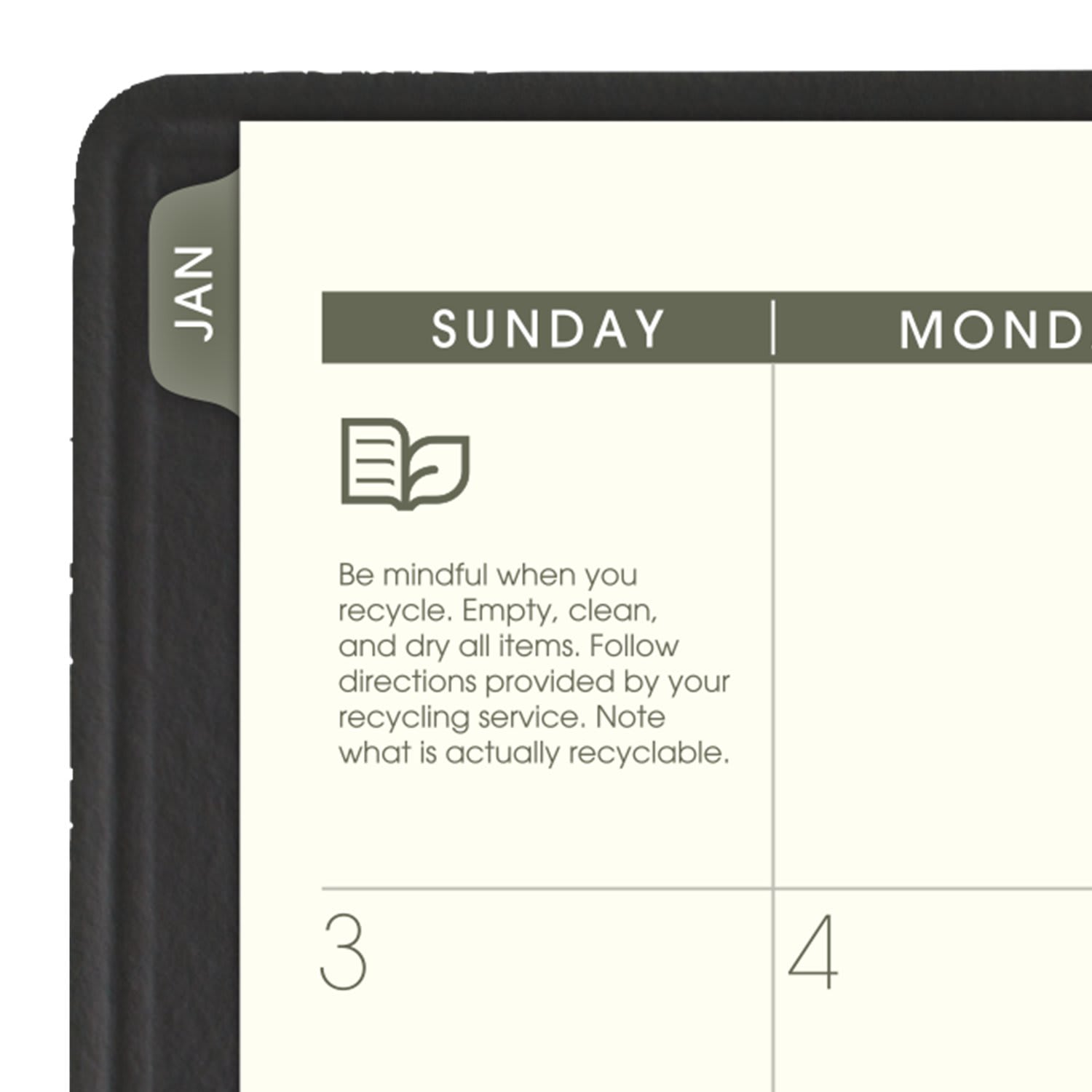 AT-A-GLANCE 2027 Recycled Monthly Planner, Black, Medium, 7in x 8 3/4in - Image 5
