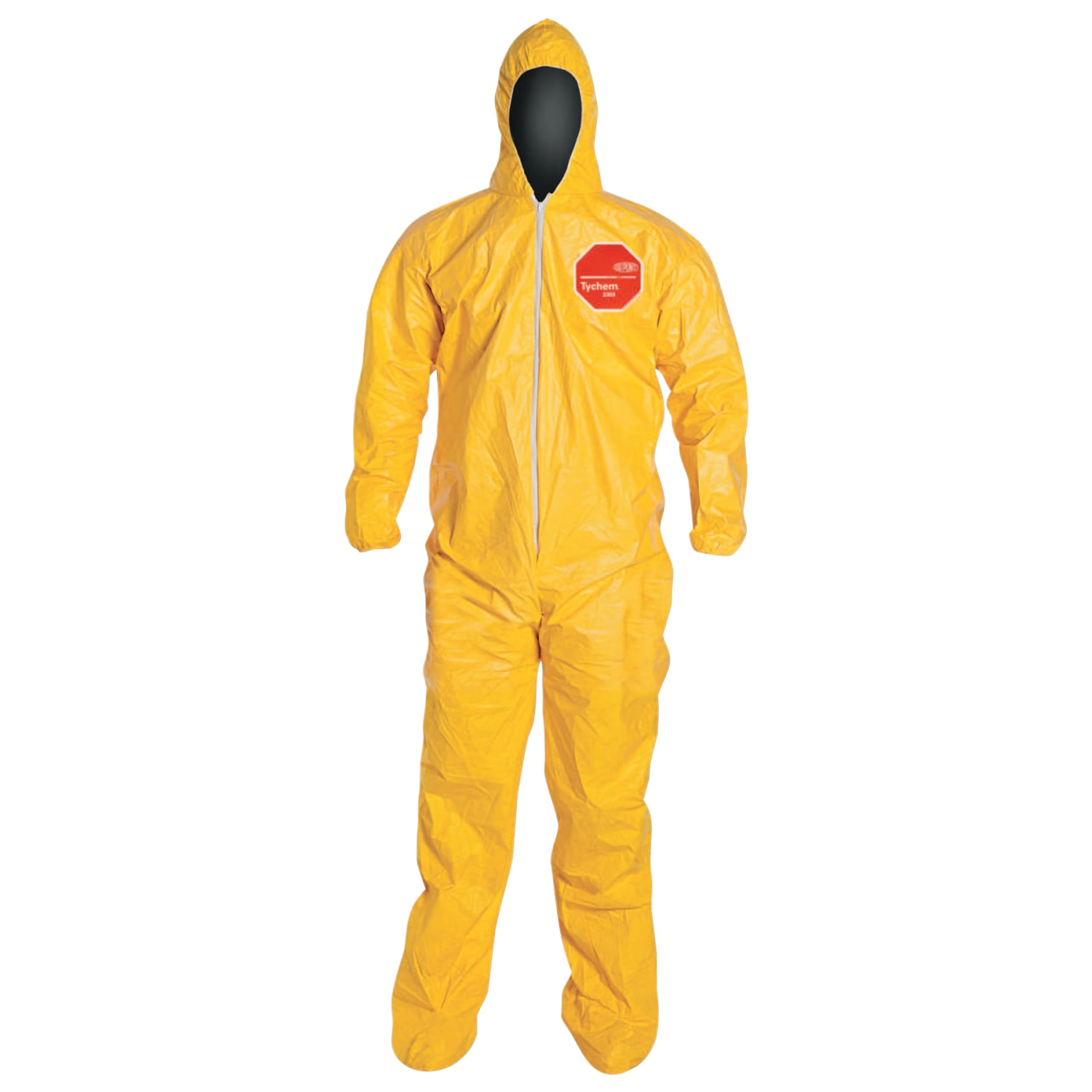 DuPont Tychem SL Coveralls With Attached Hood And Socks, 2X, White, Case Of 12 - Image 3