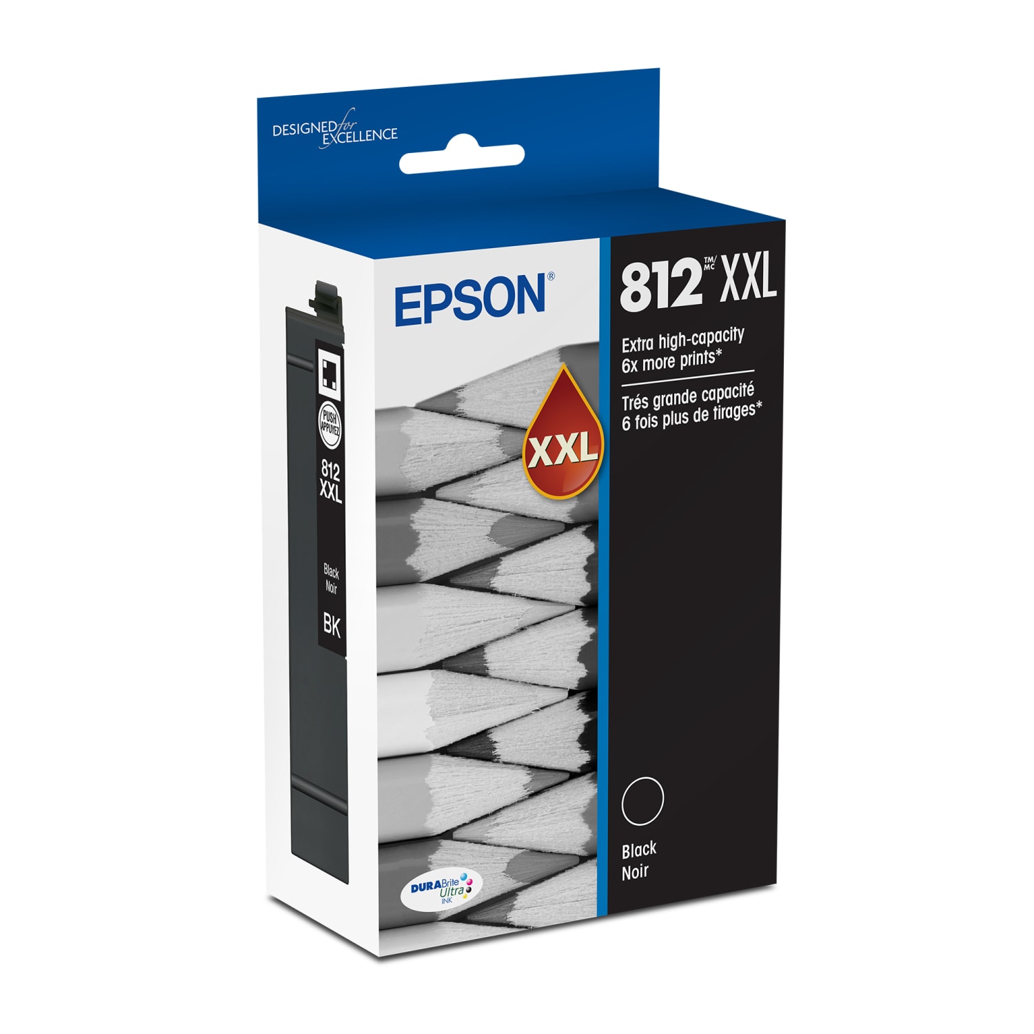 Epson 812XXL DuraBrite Black Extra-High-Yield Ink Cartridge, T812XXL120-S