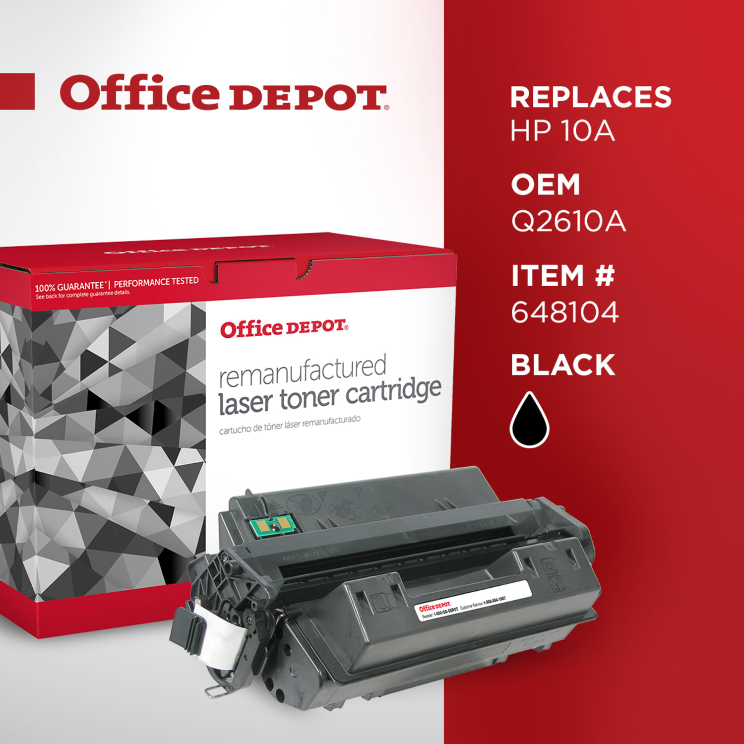 Office Depot Remanufactured Black Toner Cartridge Replacement For HP 10A - Image 6