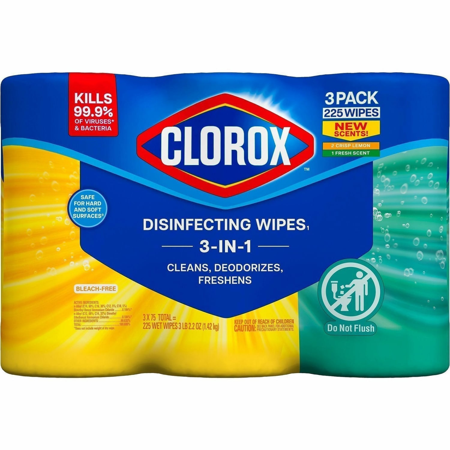 Clorox Disinfecting Bleach Free Cleaning Wipes Value Pack - Easy to Use, Bleach-free, Antibacterial - White - 75 Tub - 240 / Bundle - Image 3