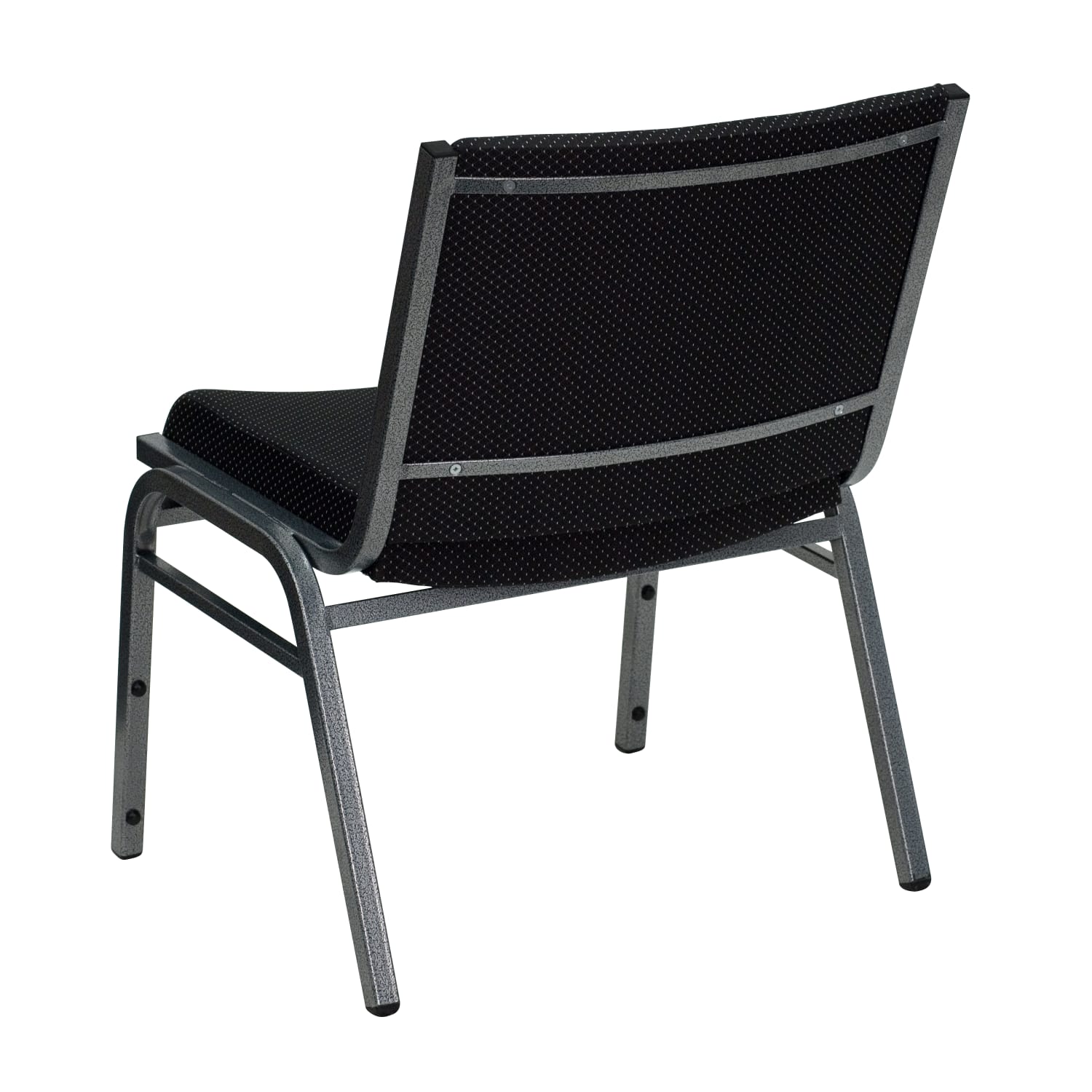 Flash Furniture HERCULES Big And Tall 1000 lb Rated Fabric Stack Chair BlackSilvervein PopularChairscom