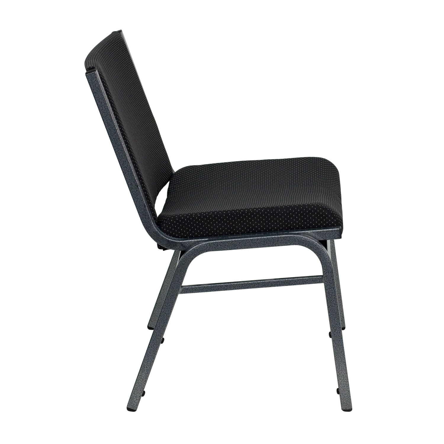 Flash Furniture HERCULES Big And Tall 1000 lb Rated Fabric Stack Chair BlackSilvervein PopularChairscom