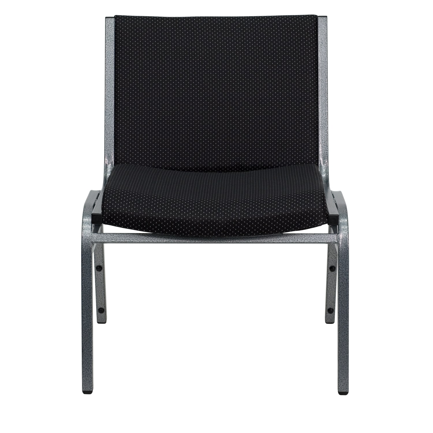 Flash Furniture HERCULES Big And Tall 1000 lb Rated Fabric Stack Chair BlackSilvervein PopularChairscom