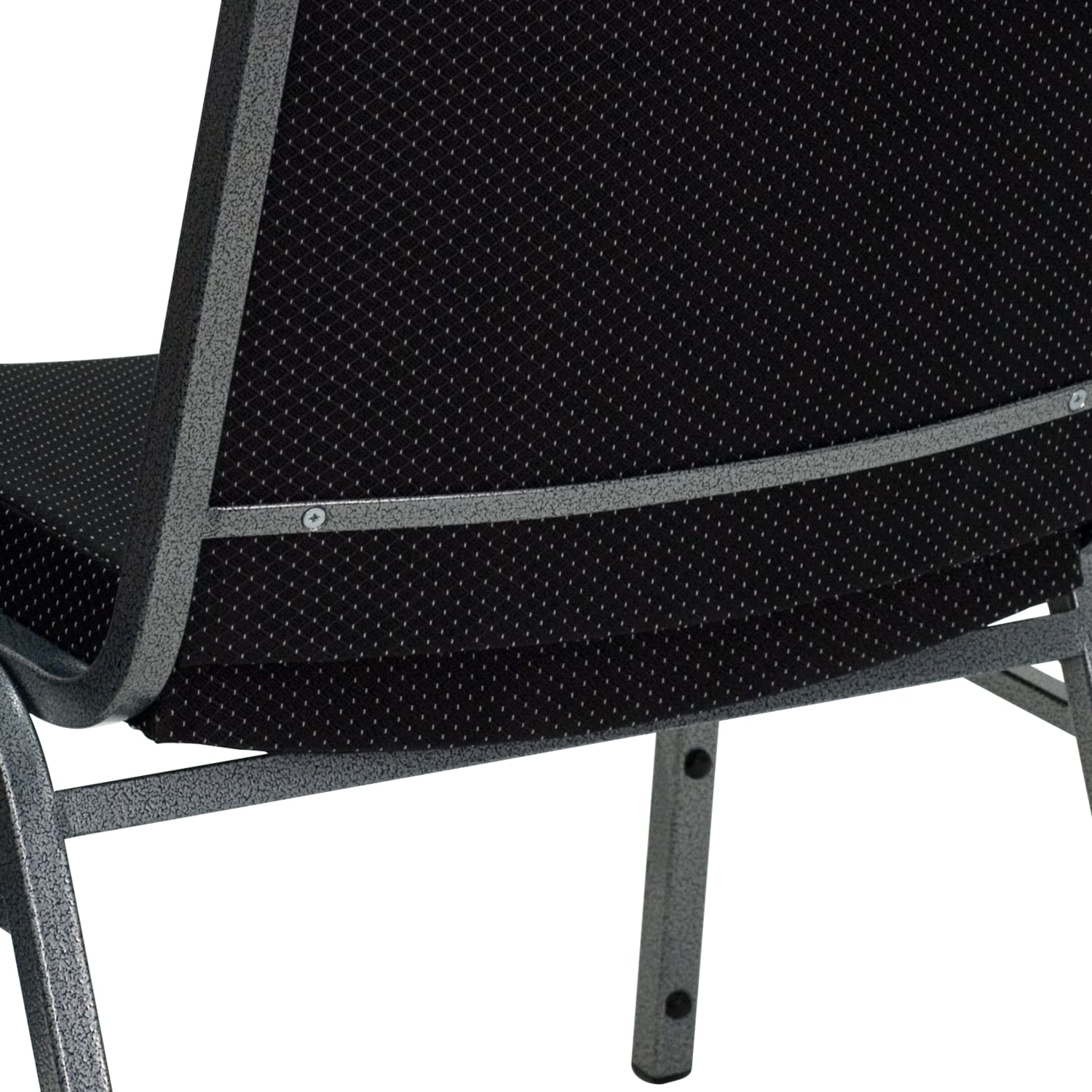 Flash Furniture HERCULES Big And Tall 1000 lb Rated Fabric Stack Chair BlackSilvervein PopularChairscom