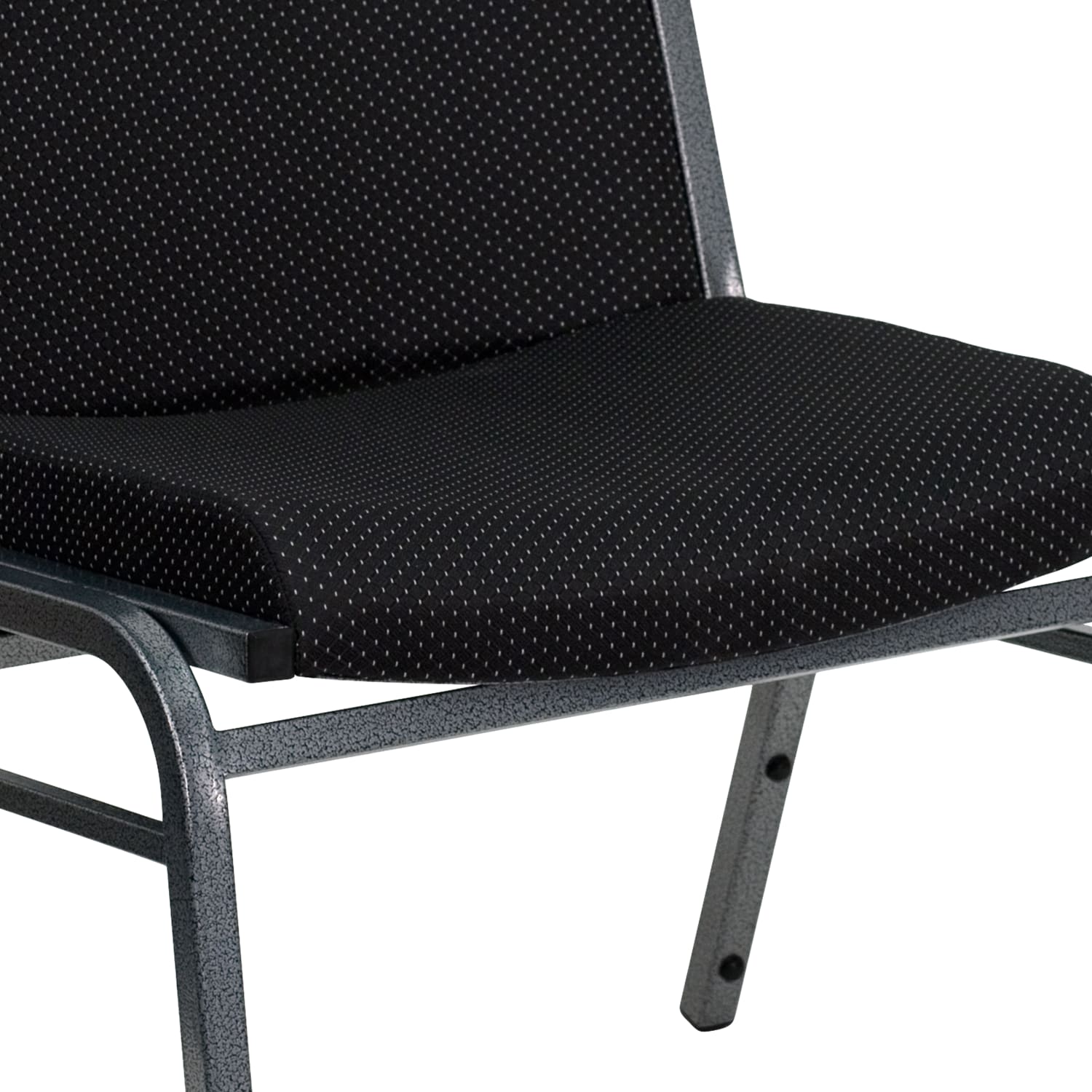 Flash Furniture HERCULES Big And Tall 1000 lb Rated Fabric Stack Chair BlackSilvervein PopularChairscom