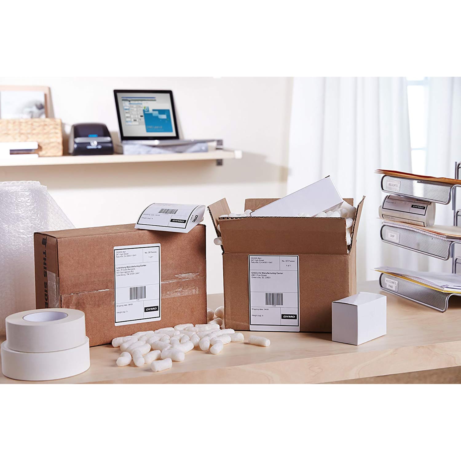DYMO LabelWriter XL Shipping Labels, 4in x 6in, Rectangle, White, 220 Labels Per Roll, Pack Of 10 Rolls - Image 4