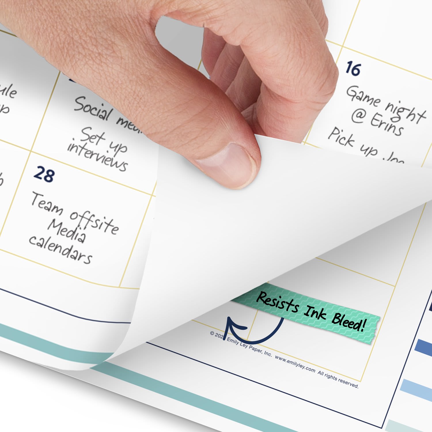 Simplified by Emily Ley for AT-A-GLANCE 2027 Monthly Wall Calendar, Happy Stripe, Medium, 15in x 12in - Image 4