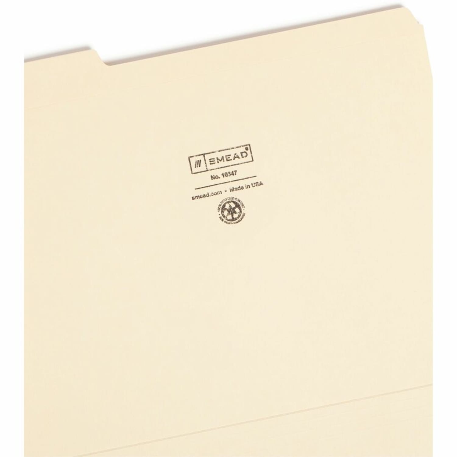 Smead 1/3-Cut Manila File Folders, Letter Size, 100% Recycled, Manila, Box Of 100 - Image 6