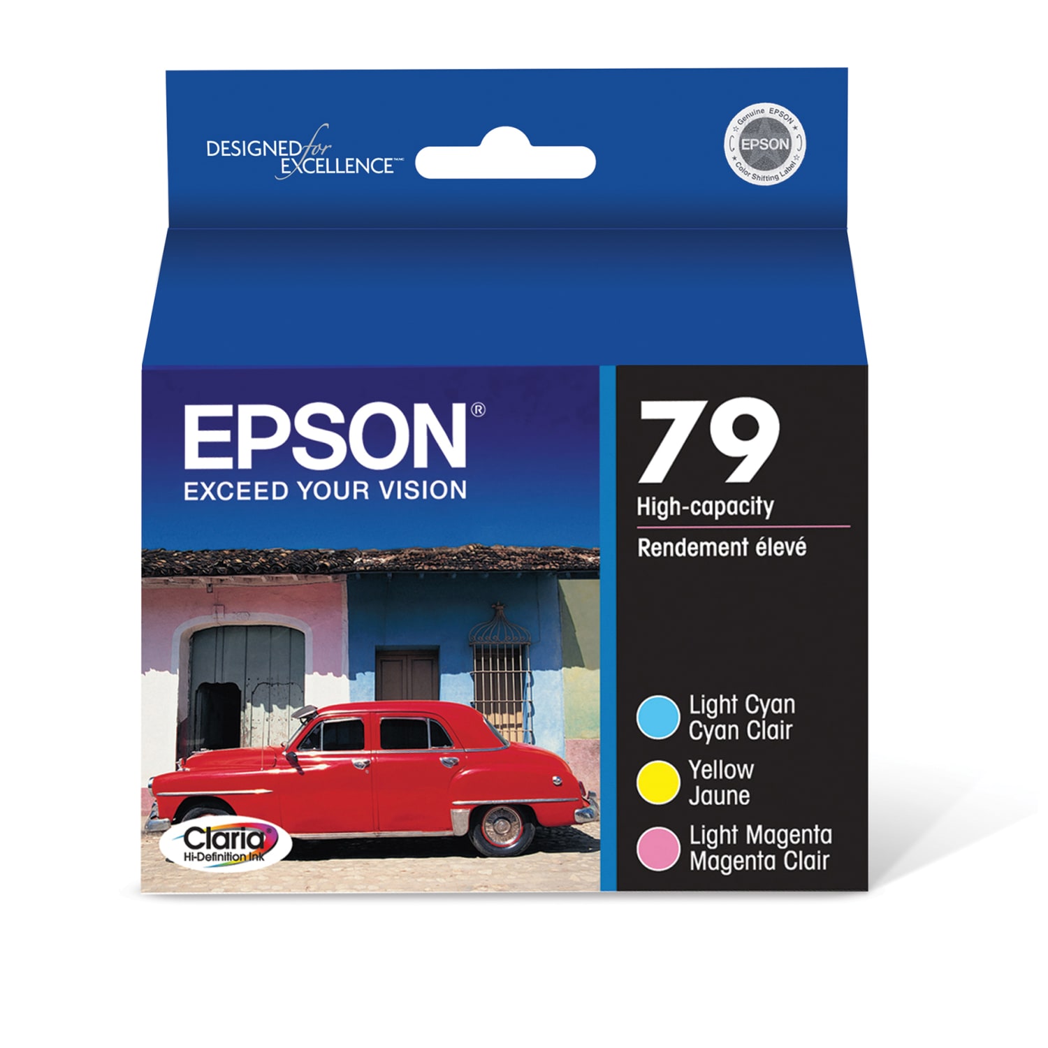 Epson 79 Claria Cyan; Magenta; Yellow High-Yield Ink Cartridges, Pack Of 3, T079921-S
