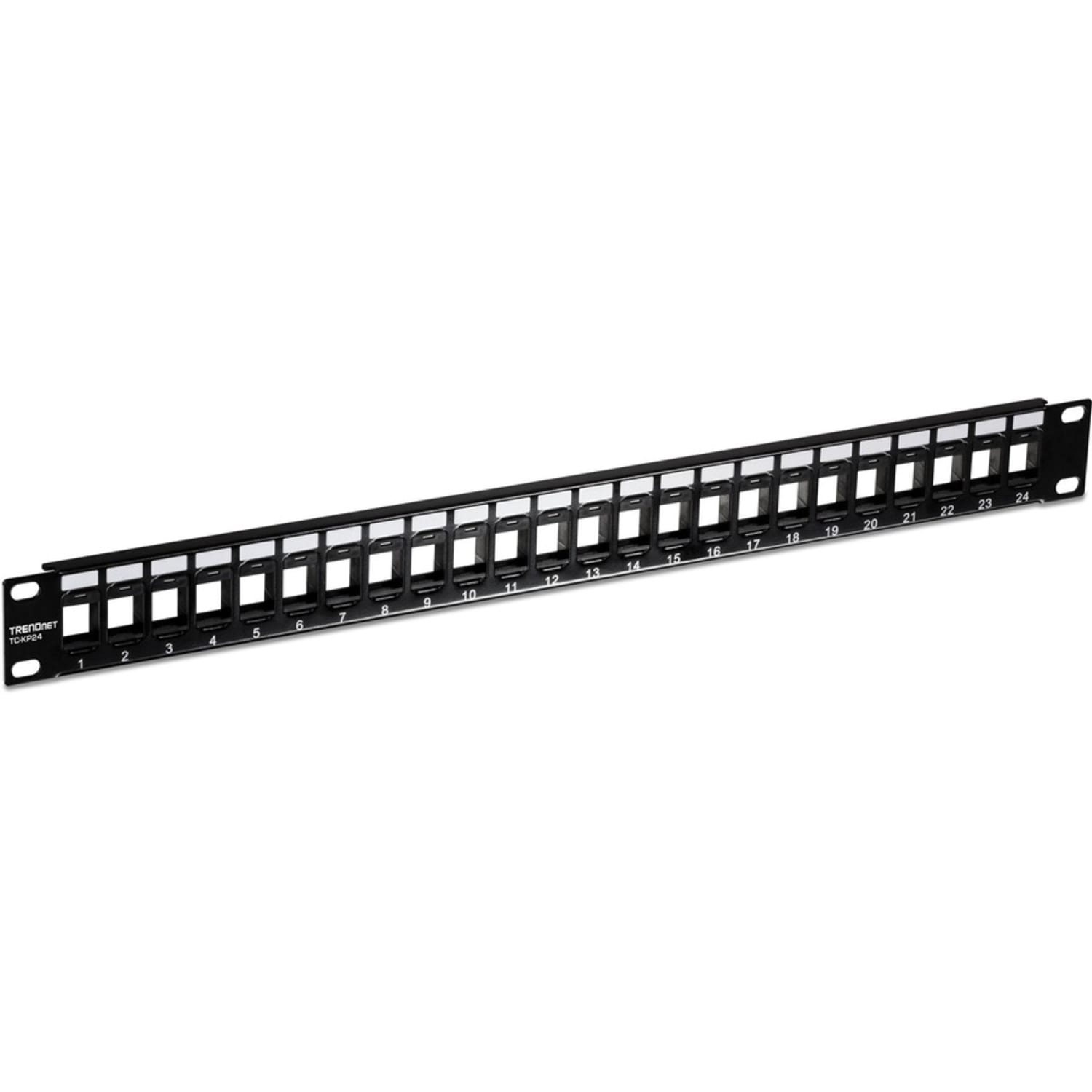 TRENDnet 24-Port Blank Keystone 1U Patch Panel, 1U 19in Metal Rackmount Housing, Recommended With TC-K25C6 & T - TCKP24 - Image 3