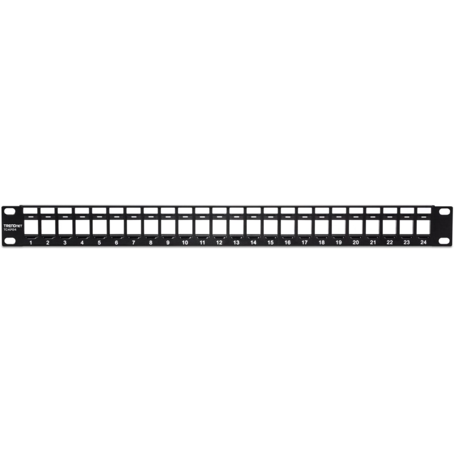 TRENDnet 24-Port Blank Keystone 1U Patch Panel, 1U 19in Metal Rackmount Housing, Recommended With TC-K25C6 & T - TCKP24 - Image 6