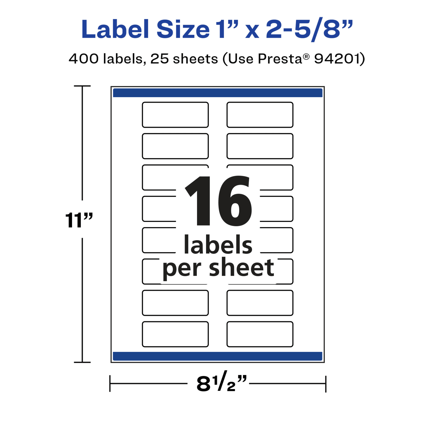 Avery Glossy Permanent Labels With Sure Feed, 94201-WGP25, Rectangle, 1in x 2-5/8in, White, Pack Of 400 - Image 6