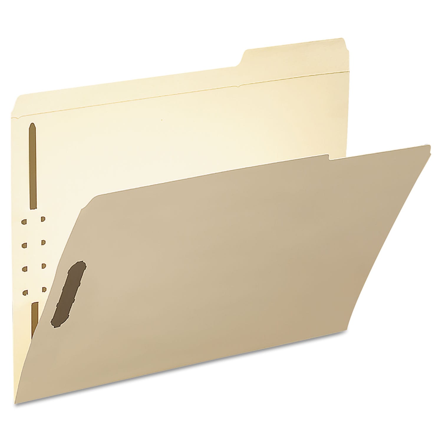 Smead Fastener Folders With Reinforced Tab, 2 Fasteners, Letter Size, 1/3-Cut Tab, 3/4in Expansion, Manila, Box Of 50 - Image 3