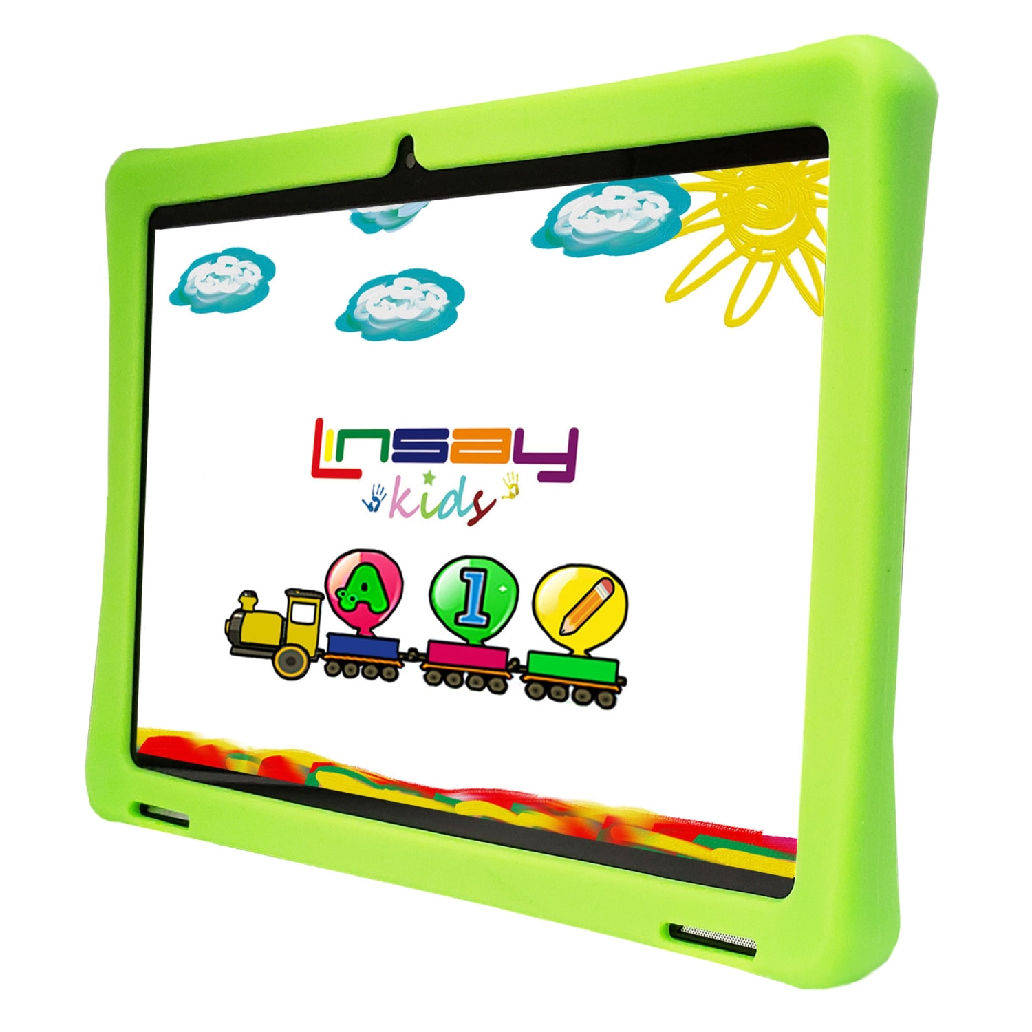 Linsay  F10IPS Tablet, 10.1in Screen, 2GB Memory, 64Gb Storage, Android 13, Kids Green - Image 3