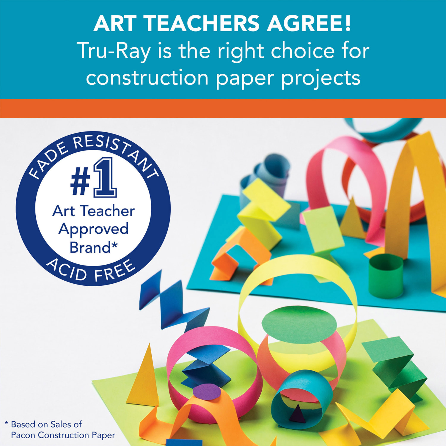 Tru-Ray Construction Paper, Heavyweight, 9in x 12in, Salmon, 50 Sheets Per Pack, Set Of 10 Packs - Image 5