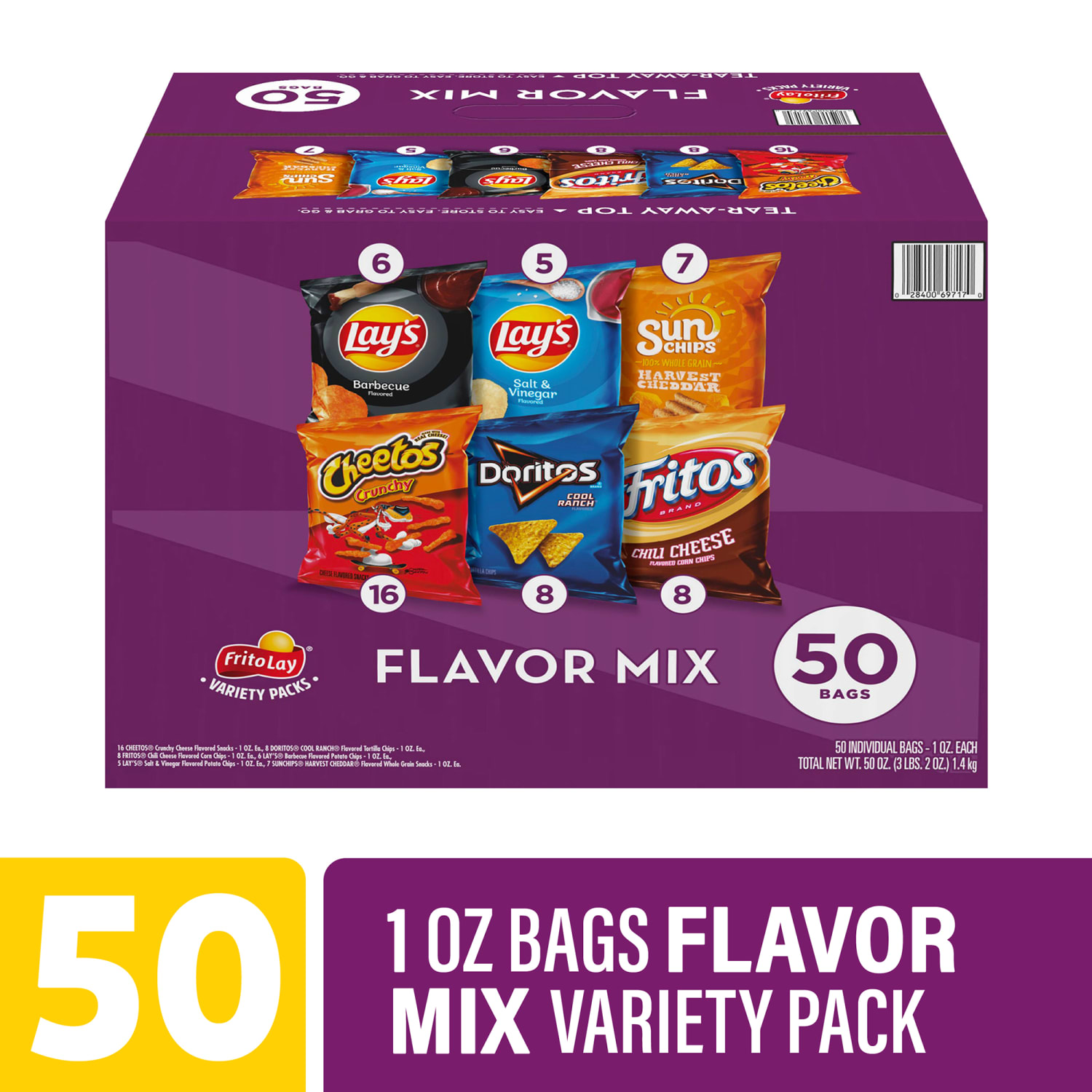 Frito-Lay Flavor Mix Variety Pack, 1 Oz, Total Qty 50 - Image 3