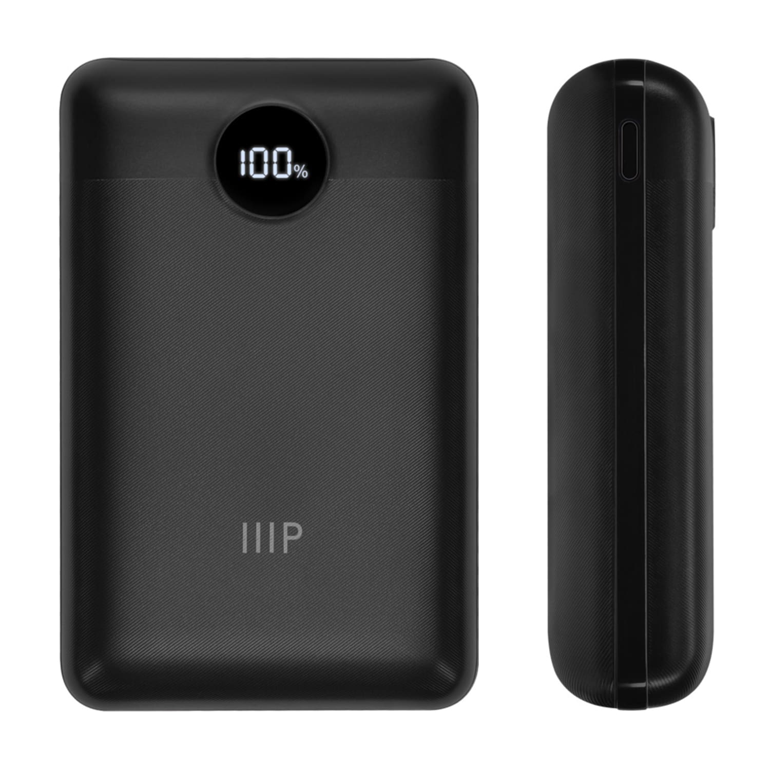 Monoprice Compact - Power bank - built-in digital LED display - 20000 mAh - 22.5 watt - 5 A - PD 3.0, QC 3.0 - 3 output connectors (2 x USB, USB-C) - Image 3