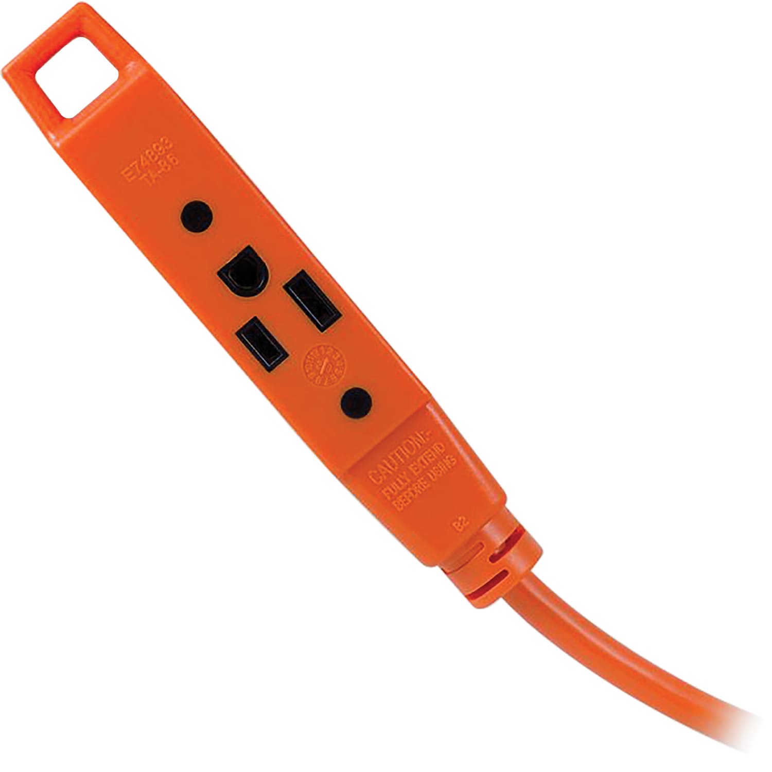 GE UltraPro JASHEP51927 3-Outlet Outdoor Extension Cord, 9', Orange - Image 3