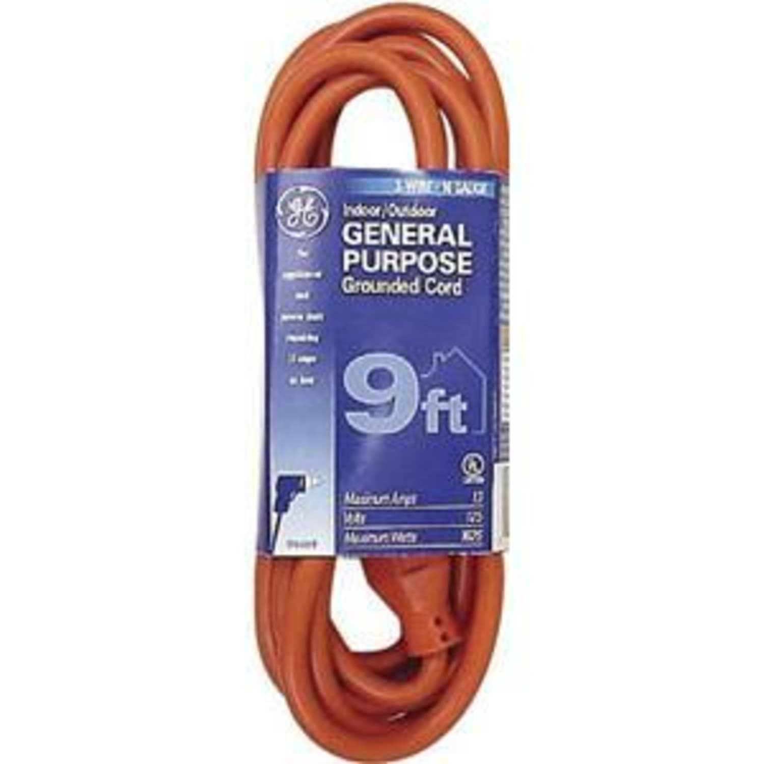 GE UltraPro JASHEP51927 3-Outlet Outdoor Extension Cord, 9', Orange - Image 4