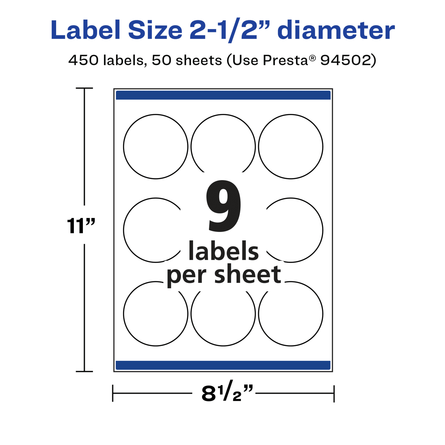 Avery Glossy Permanent Labels With Sure Feed, 94502-WGP50, Round, 2-1/2in Diameter, White, Pack Of 450 - Image 6