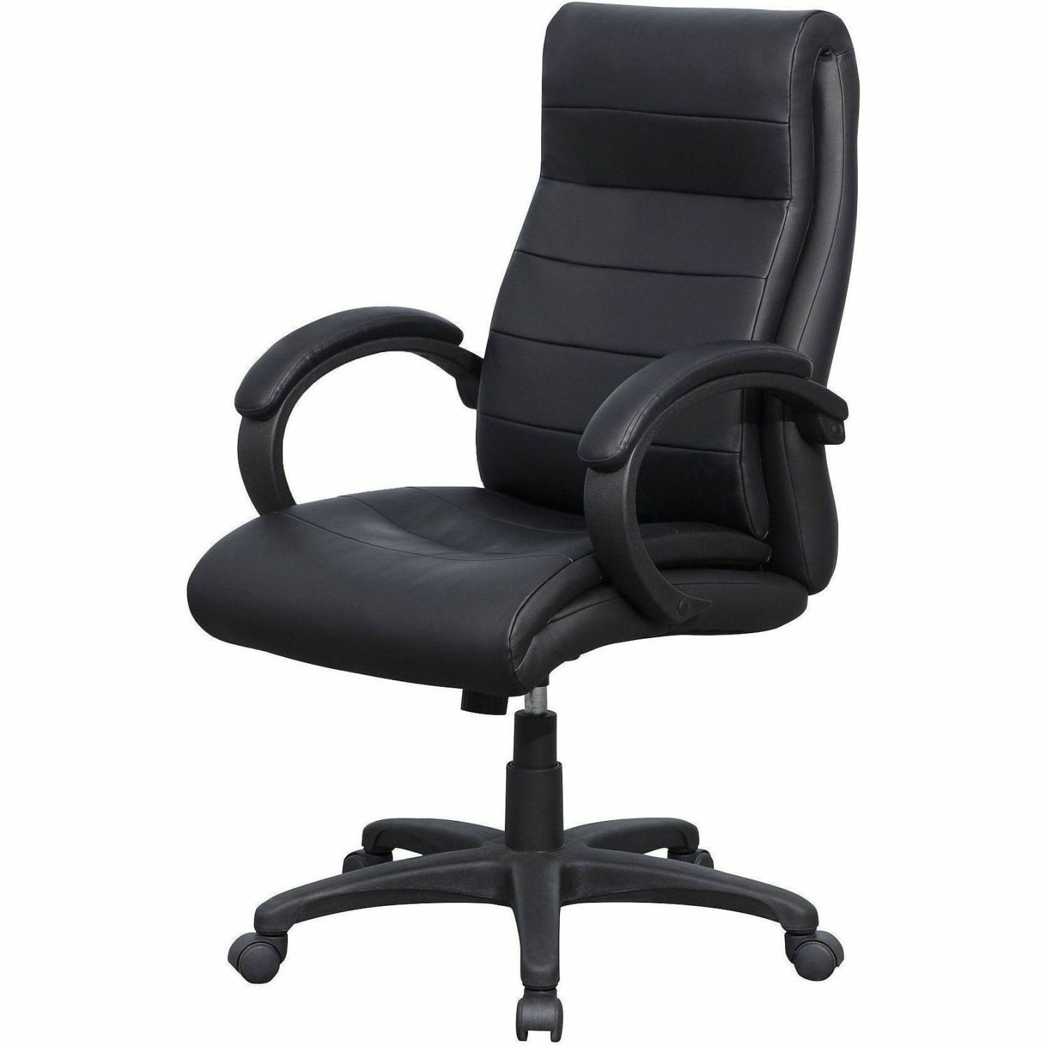 Lorell Deluxe Ergonomic Bonded Leather HighBack Chair Black PopularChairscom Lorell Deluxe Ergonomic Bonded Leather High Back Chair Black PopularChairscom