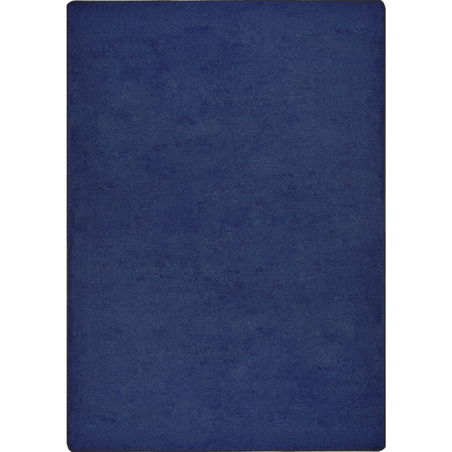 Joy Carpets Kid Essentials Solid Color Rectangle Area Rug, Endurance, 12ft x 7"6in, Midnight Sky