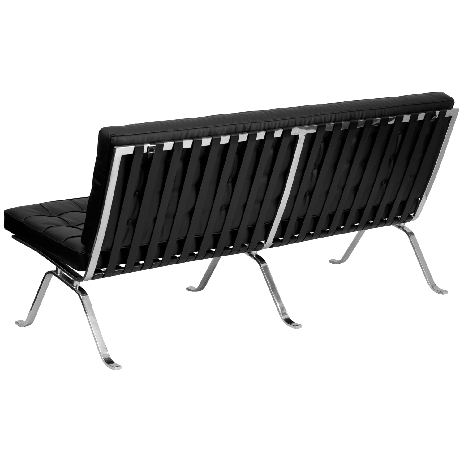 Flash Furniture HERCULES Flash Series LeatherSoft Sofa with Curved Legs, Black - Image 4