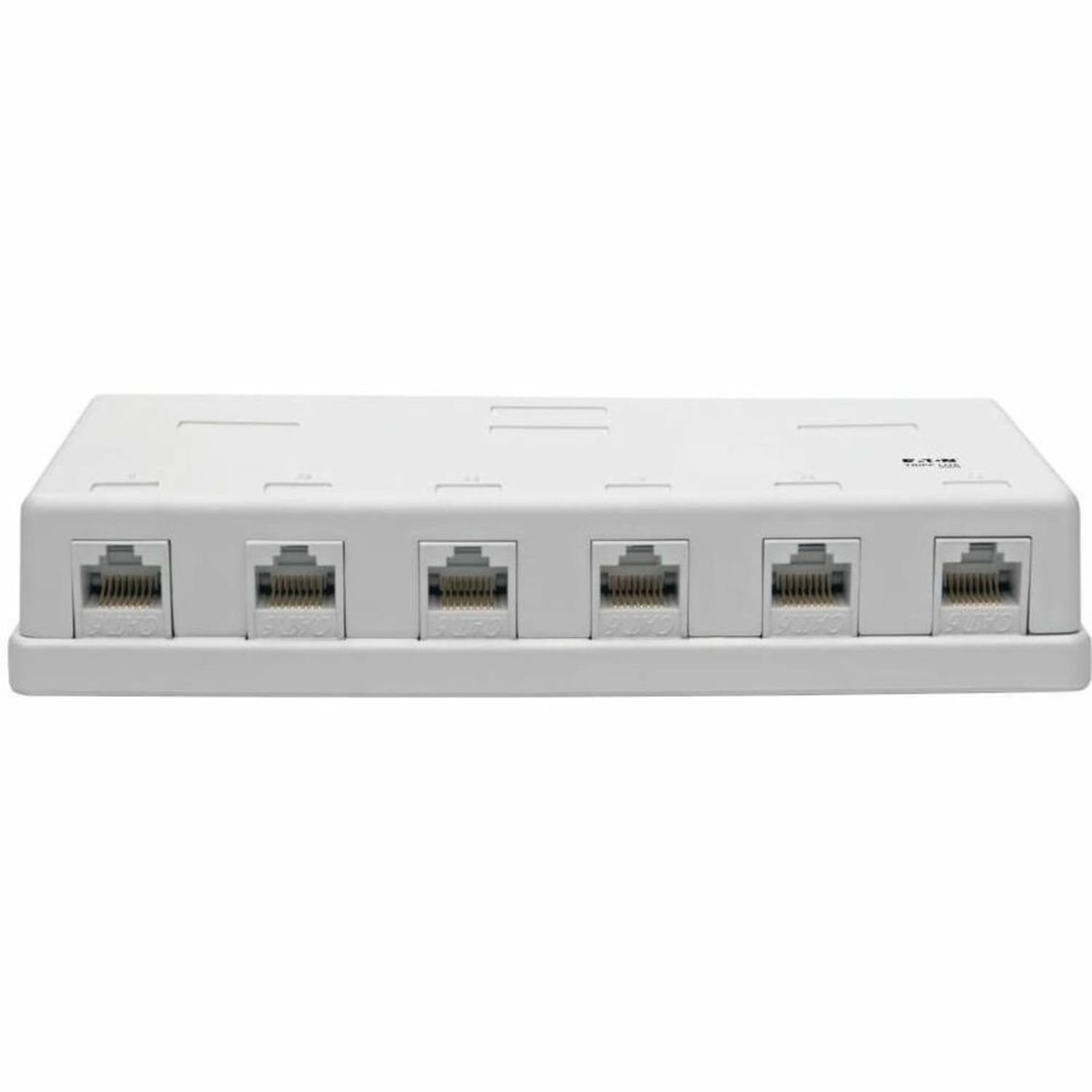 Eaton Tripp Lite Series Pre-Configured Unshielded Cat6 6-Port Surface-Mount Box, 110 IDC, RJ45, White - White - 6x RJ-45 Port(s) - N236-006-WH - Image 4
