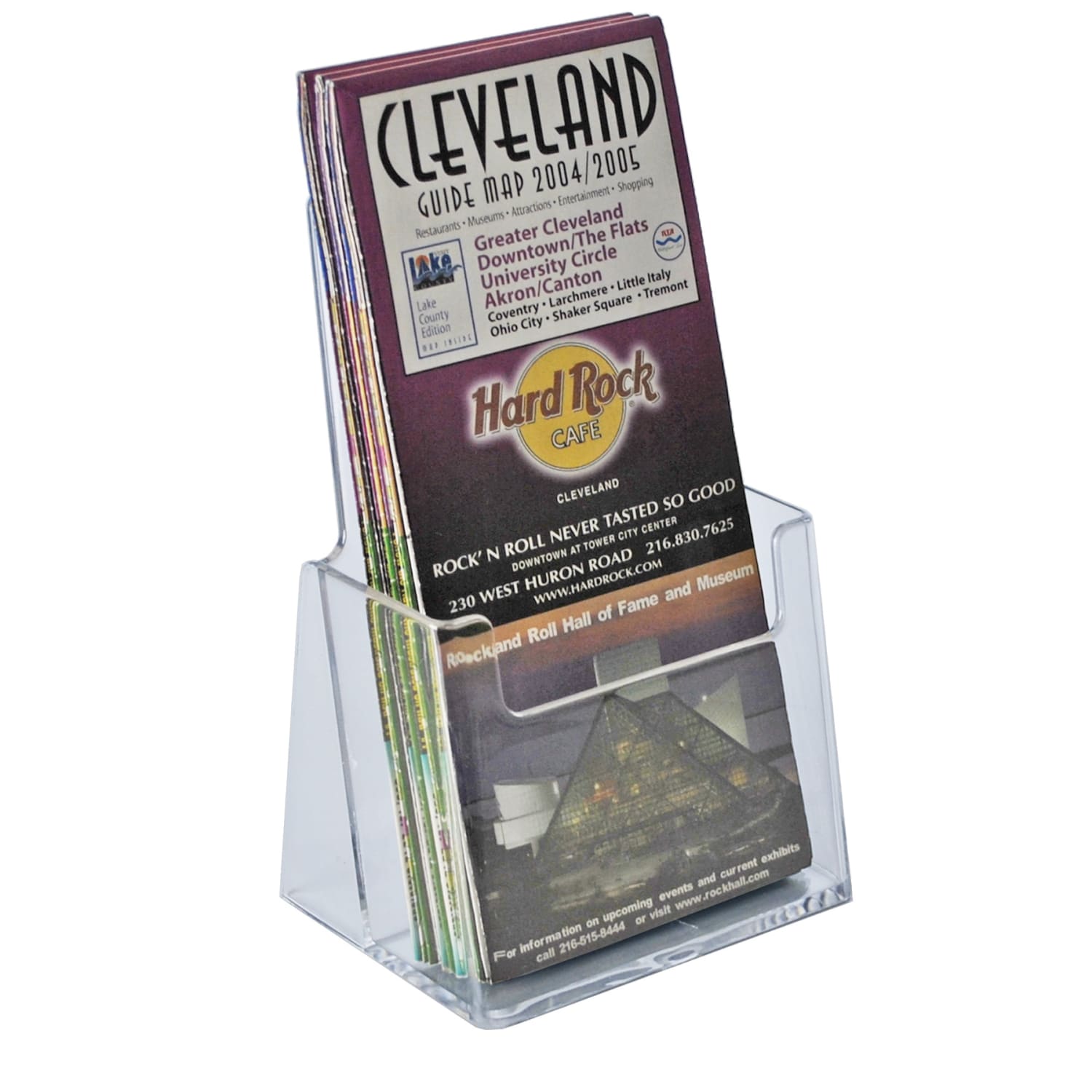 Azar Displays 1-Pocket Plastic Trifold Brochure Holders, 7-1/4inH x 4inW x 2-7/8inD, Clear, Pack Of 25 Holders - Image 3