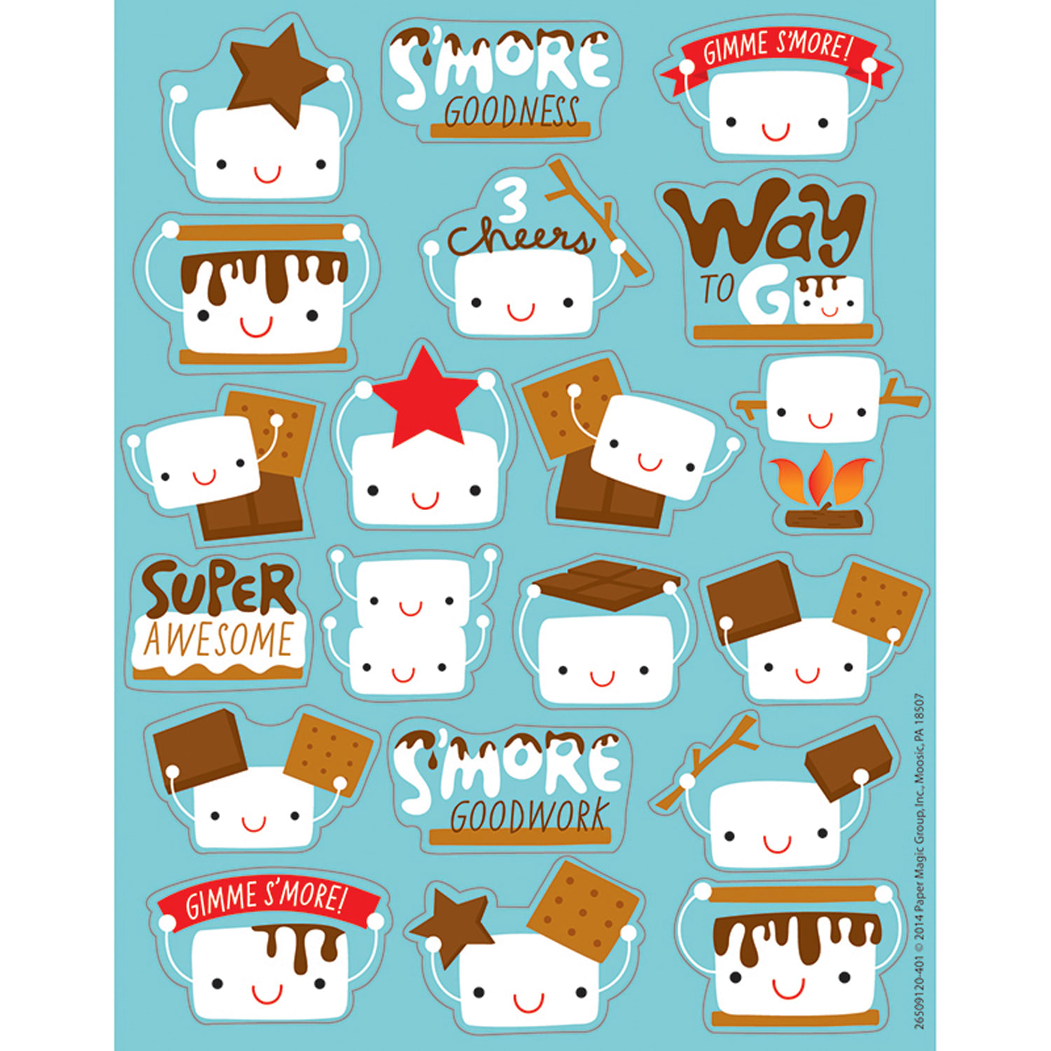 Eureka Scented Stickers, Marshmallow, 80 Stickers Per Pack, Set Of 6 Packs - Image 3