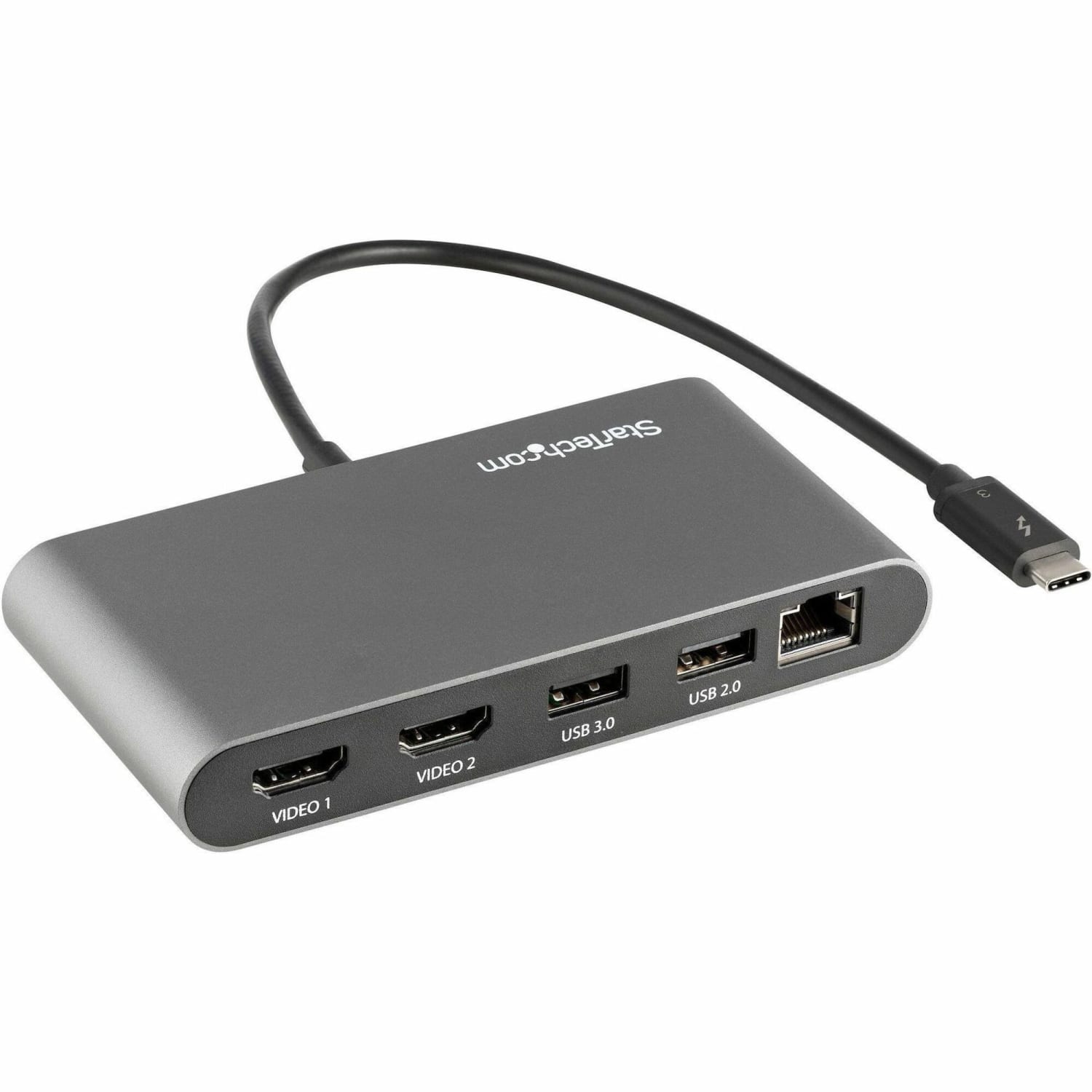 StarTech.com Thunderbolt 3 Mini Dock - Portable Dual Monitor TB3 Laptop Docking Station HDMI 4K 60Hz - TB3DKM2HDL