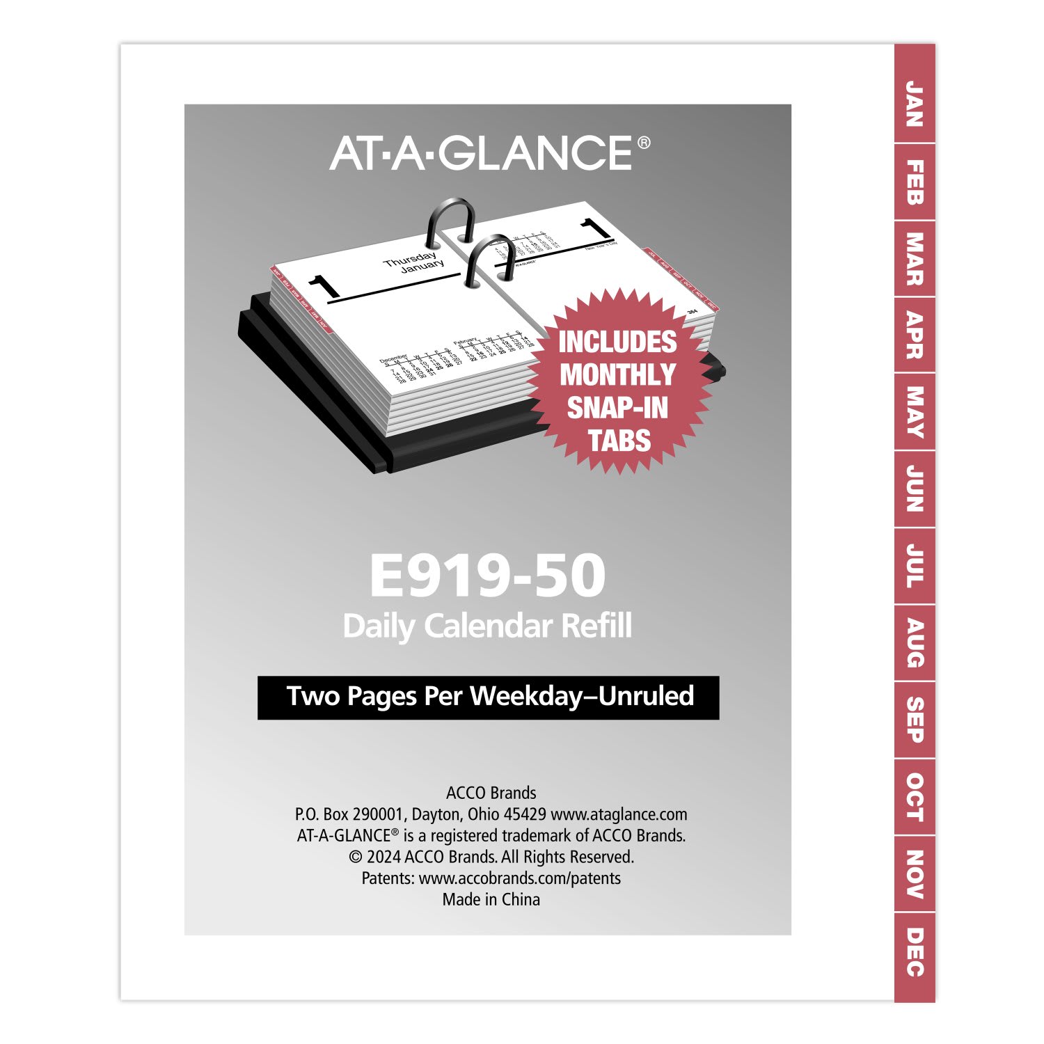 AT-A-GLANCE 2026 Daily Loose-Leaf Desk Calendar Refill, Mini, 3in x 3 3/4in - Image 4