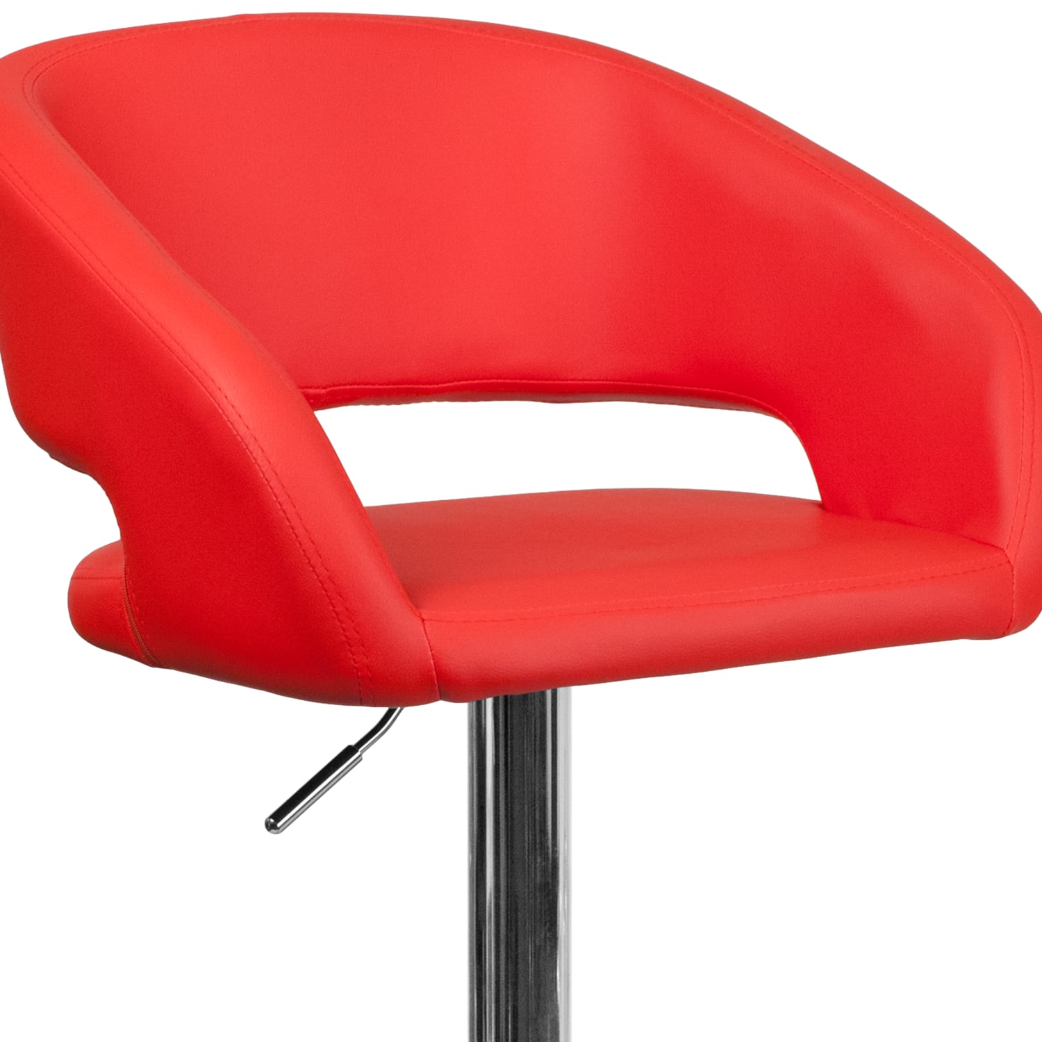 Flash Furniture Contemporary Vinyl Adjustable Height Bar Stool With Rounded Back RedChrome PopularChairscom Flash Furniture Contemporary Vinyl Adjustable Height Bar Stool With Rounded Back RedChrome PopularChairscom