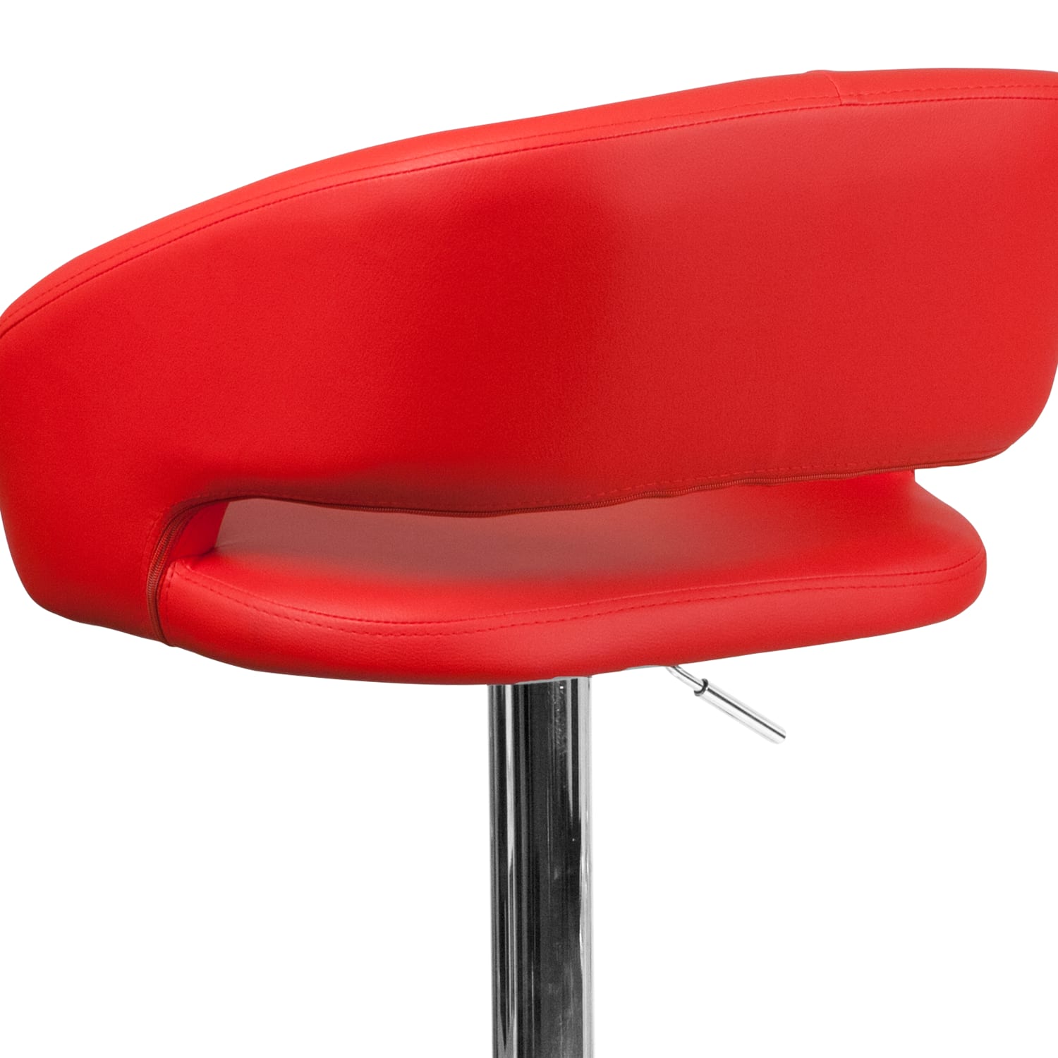 Flash Furniture Contemporary Vinyl Adjustable Height Bar Stool With Rounded Back RedChrome PopularChairscom Flash Furniture Contemporary Vinyl Adjustable Height Bar Stool With Rounded Back RedChrome PopularChairscom