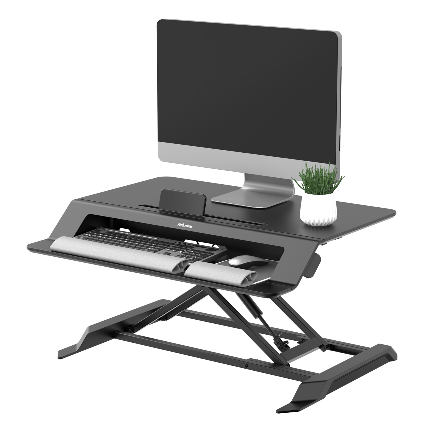 Fellowes Lotus LT Sit-Stand Workstation, Black - Image 3