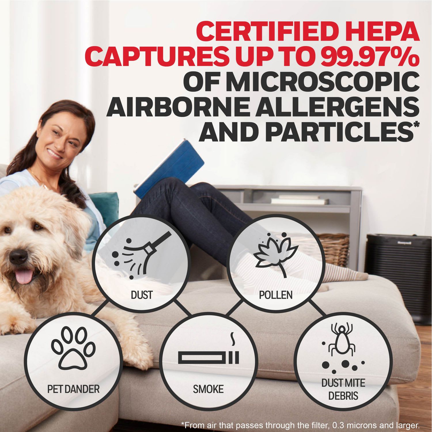 Honeywell Filter G True HEPA Air Purifier Filter, 1.5 x 10 - Image 5