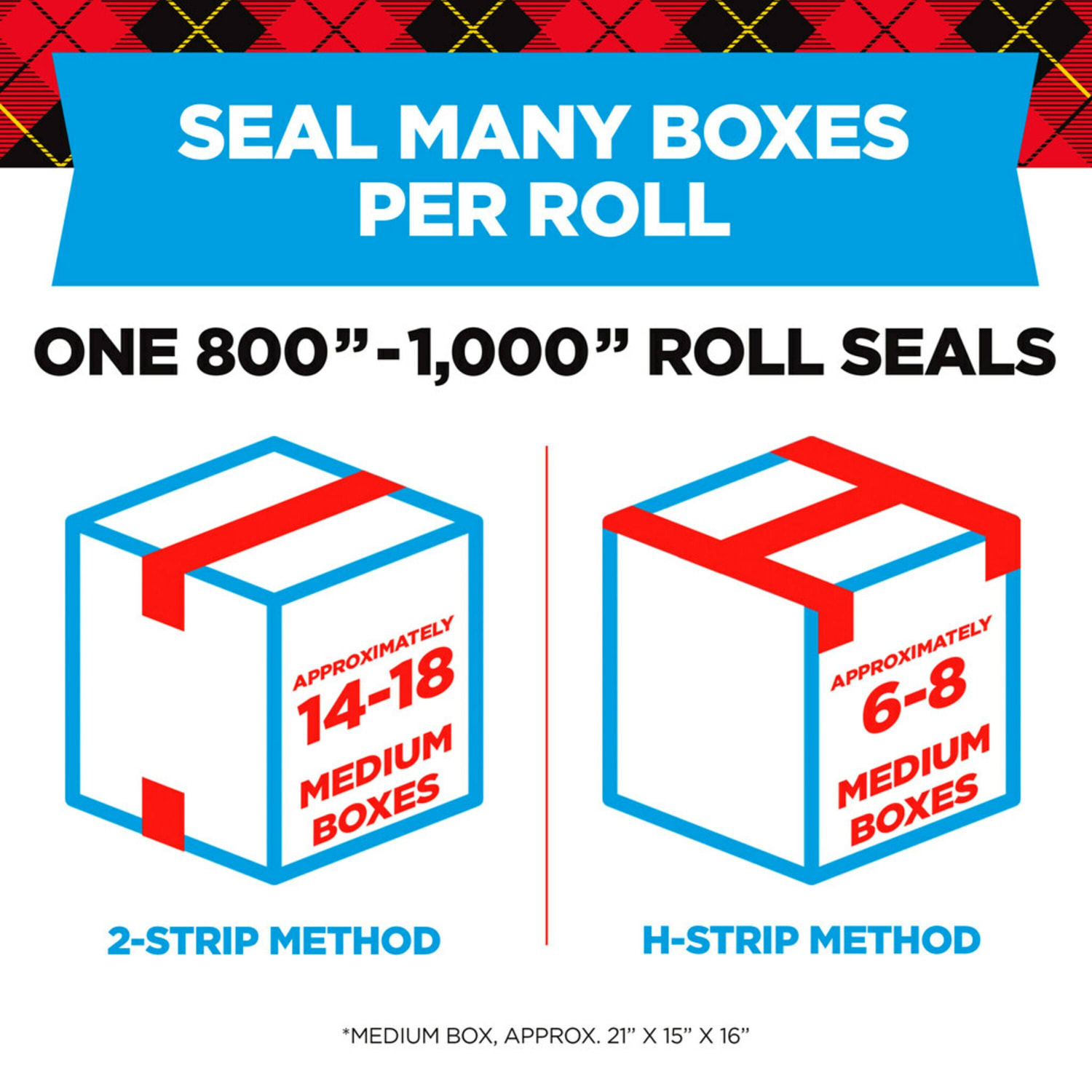 Scotch Heavy Duty Shipping Packing Tape, 1 Tape Roll with Dispenser, 1 7/8 in x 22.2 yd, 1.88in Core, Designed for Packing, Shipping and Mailing, Guaranteed to Stay Sealed, Clear - Image 4
