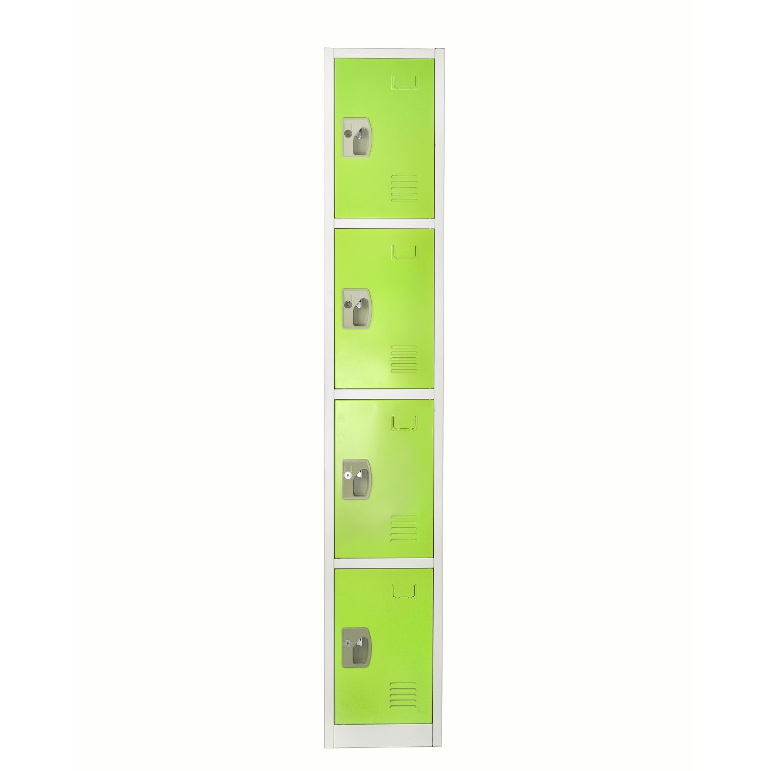 Alpine AdirOffice 4-Tier Steel Lockers, 72inH x 12inW x 12inD, Green, Pack Of 4 Lockers - Image 5