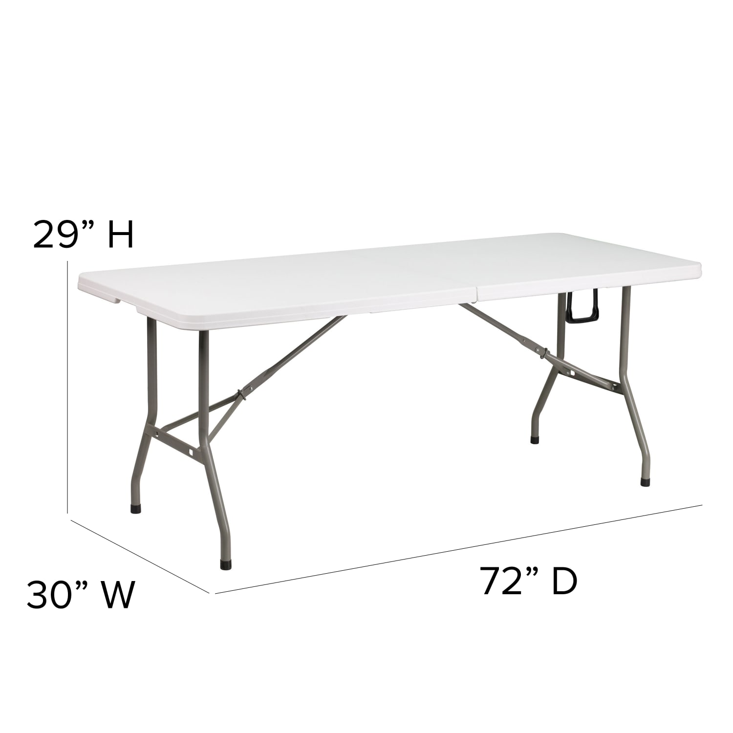 Flash Furniture 10ftx10ft Pop Up Event Canopy Tent with Carry Bag and 6-Foot Bi-Fold Folding Table with Carrying Handle - Tailgate Tent Set, White - Image 6