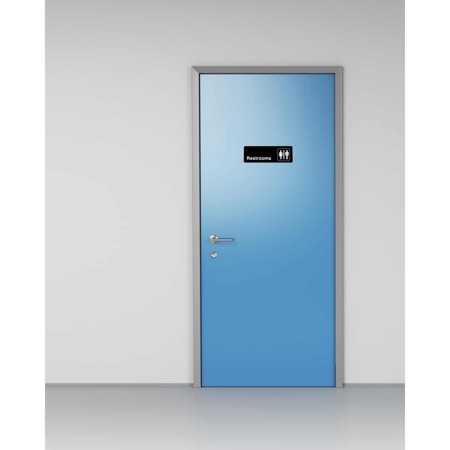 Alpine Unisex Restrooms Signs, 3in x 9in, Black/White, Pack Of 15 signs - Image 5