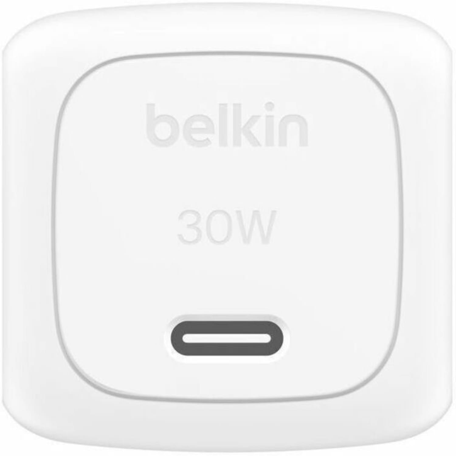 Belkin 30W Portable USB-C Wall Charger - 1xUSB-C (30W) - Fast Charge - Power Adapter w/ USB-C to USB-C Cable - White - 30 W - 3.30 ft Cable - Image 5