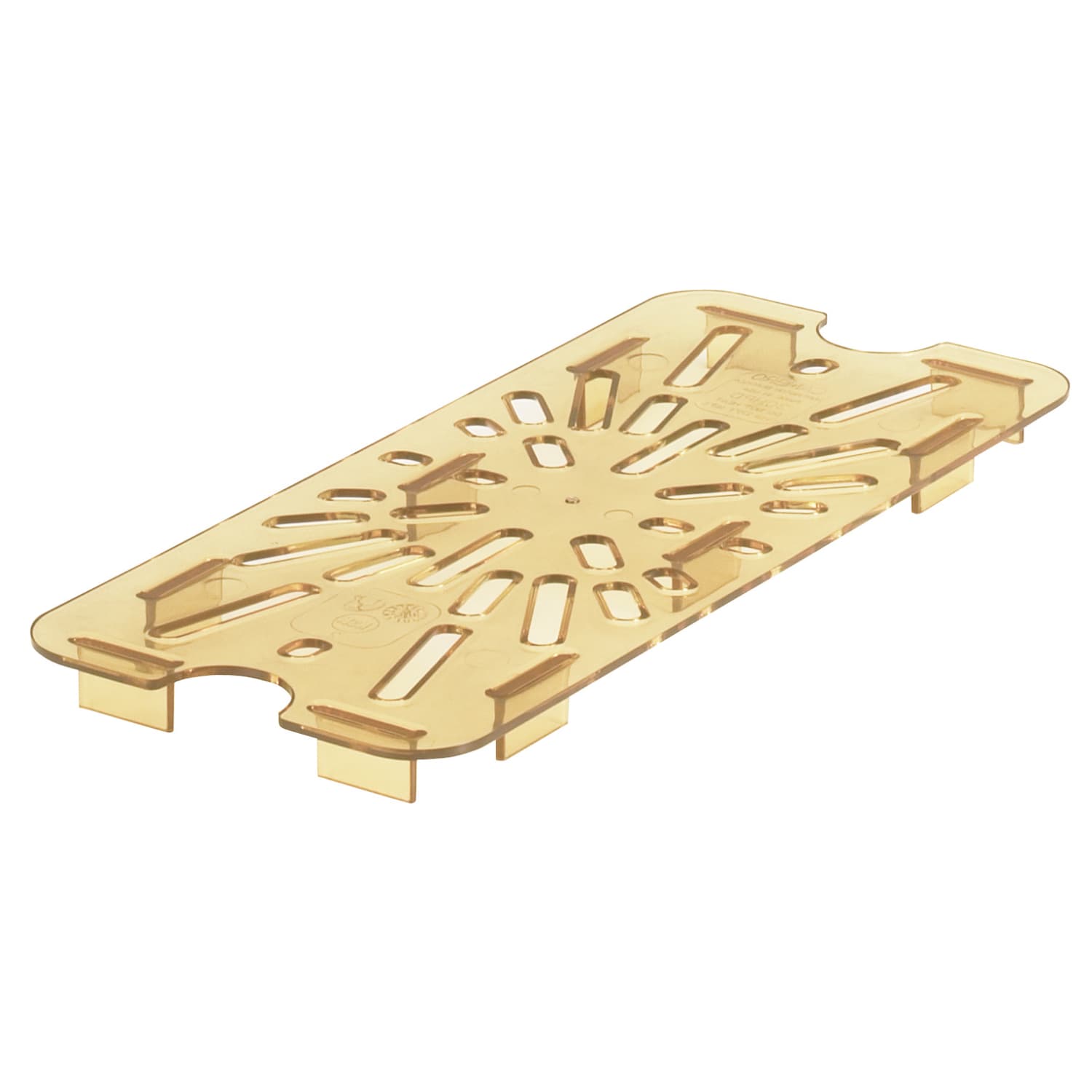 Cambro H-Pan High-Heat Drain Shelves For GN 1/3 Food Pans, Amber, Pack Of 6 Shelves - Image 3