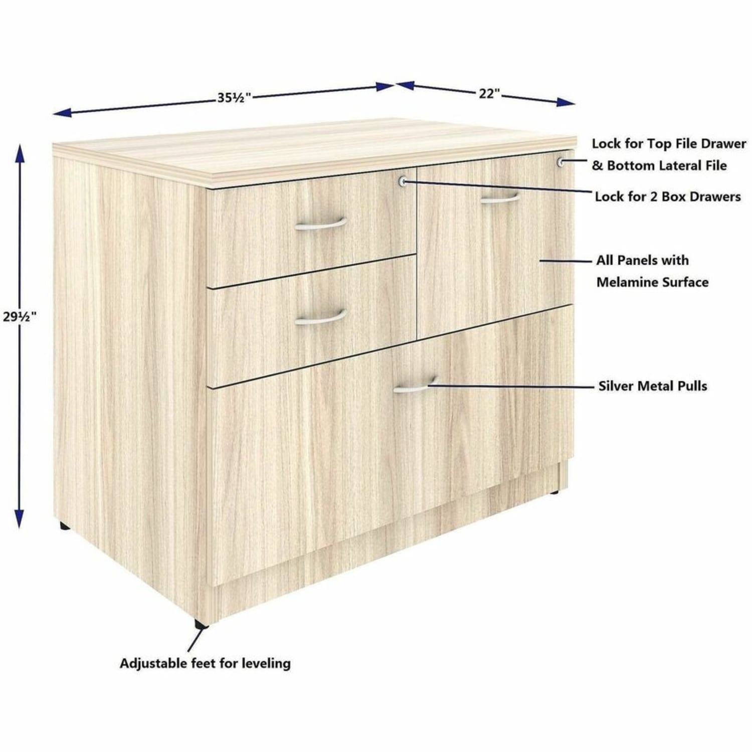 Lorell Essentials Versatile 4-Drawer Lateral File, 66337 - Image 6