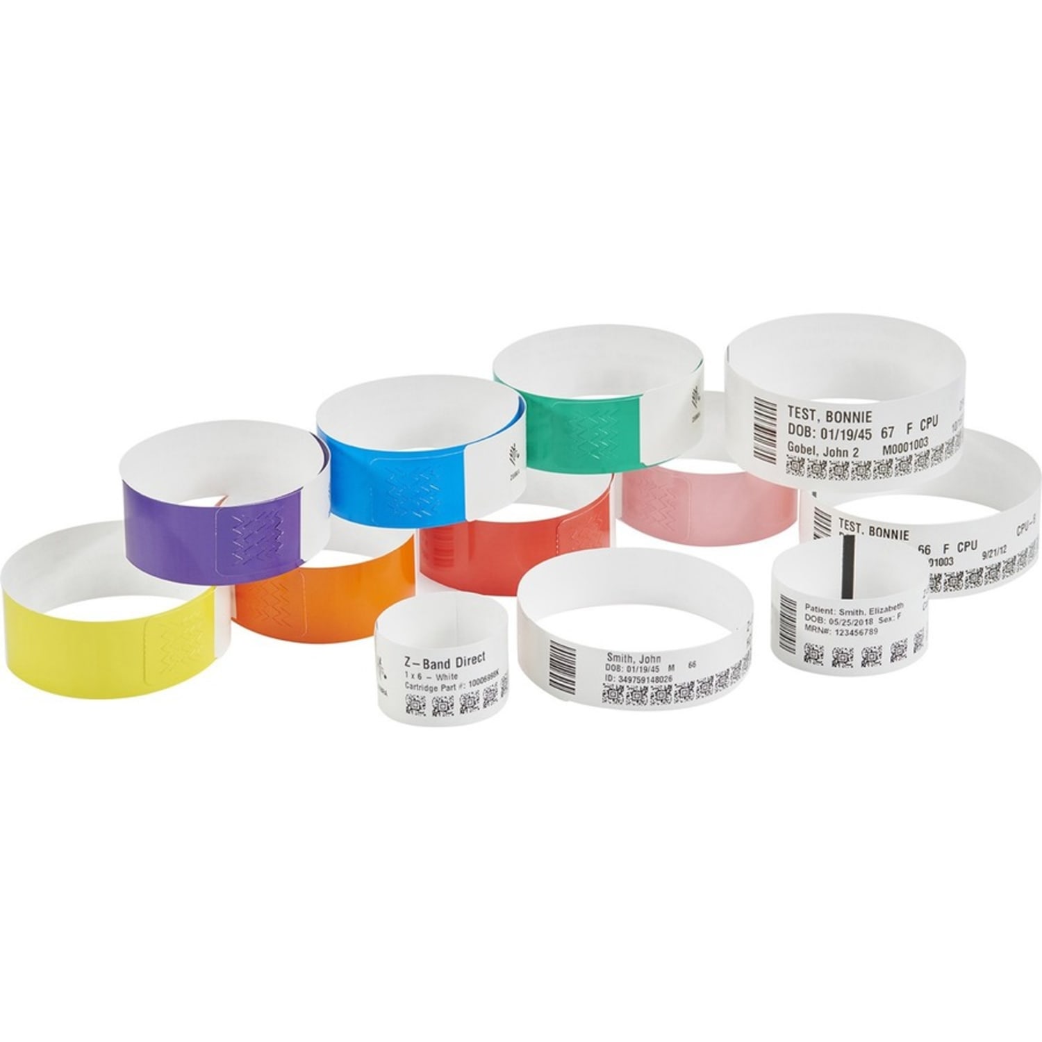 Zebra Wristband Polypropylene 1 x 11in Direct Thermal Zebra Z-Band Direct Blue HC100 - 1in Width x 11in Length - 200/Roll - Permanent - 6 Roll - Blue - Image 5