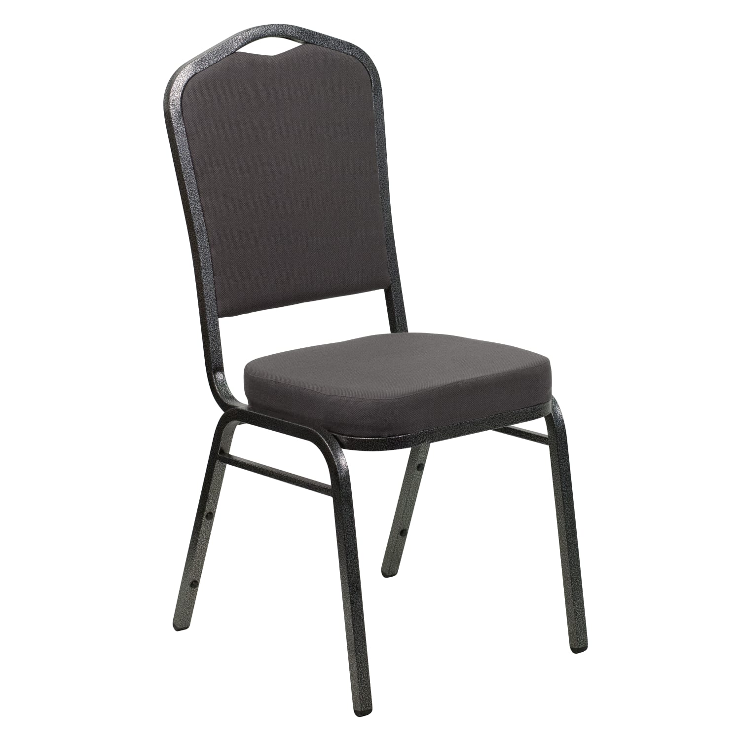 Flash Furniture HERCULES Fabric Crown Back Stacking Banquet Chair GraySilver PopularChairscom