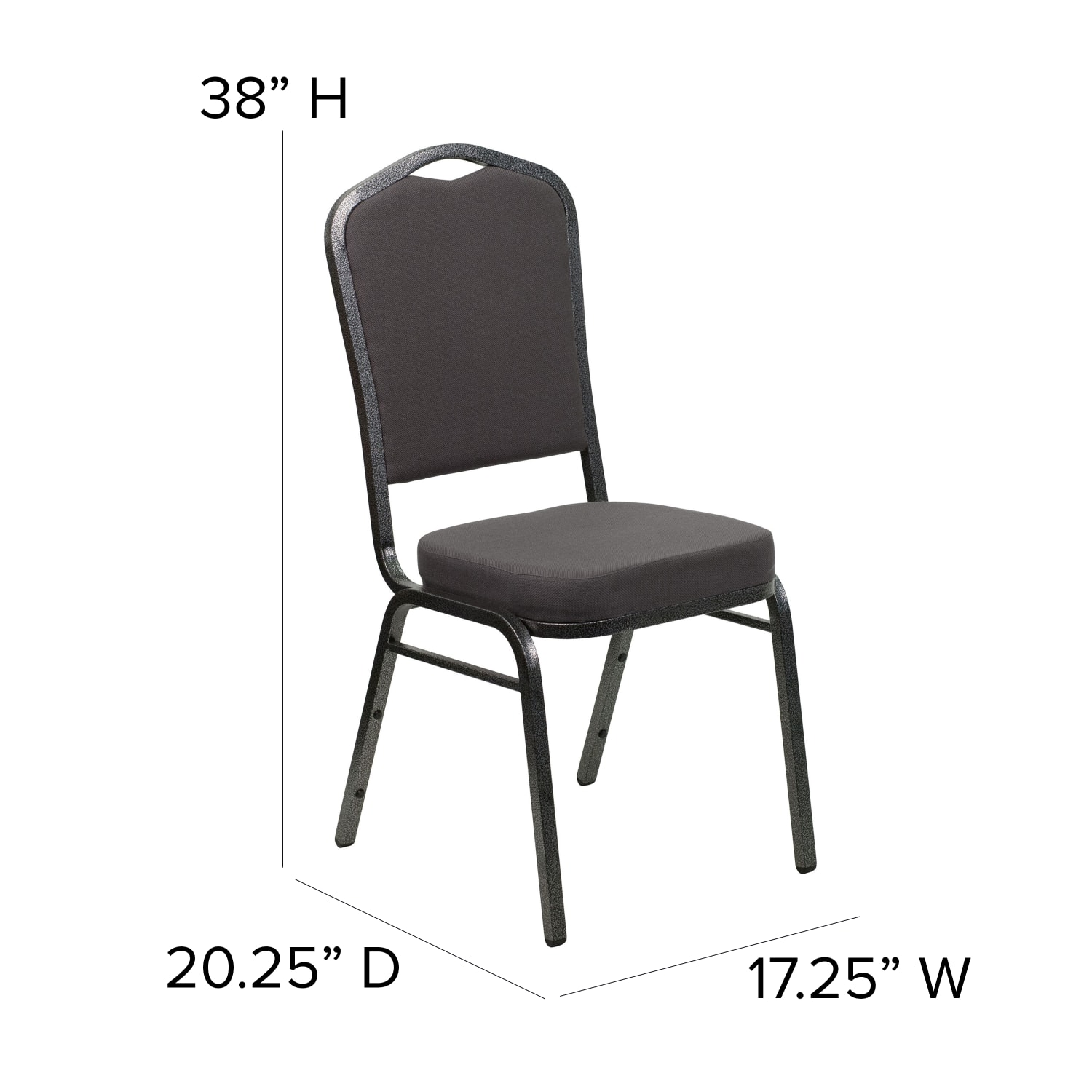 Flash Furniture HERCULES Fabric Crown Back Stacking Banquet Chair GraySilver PopularChairscom