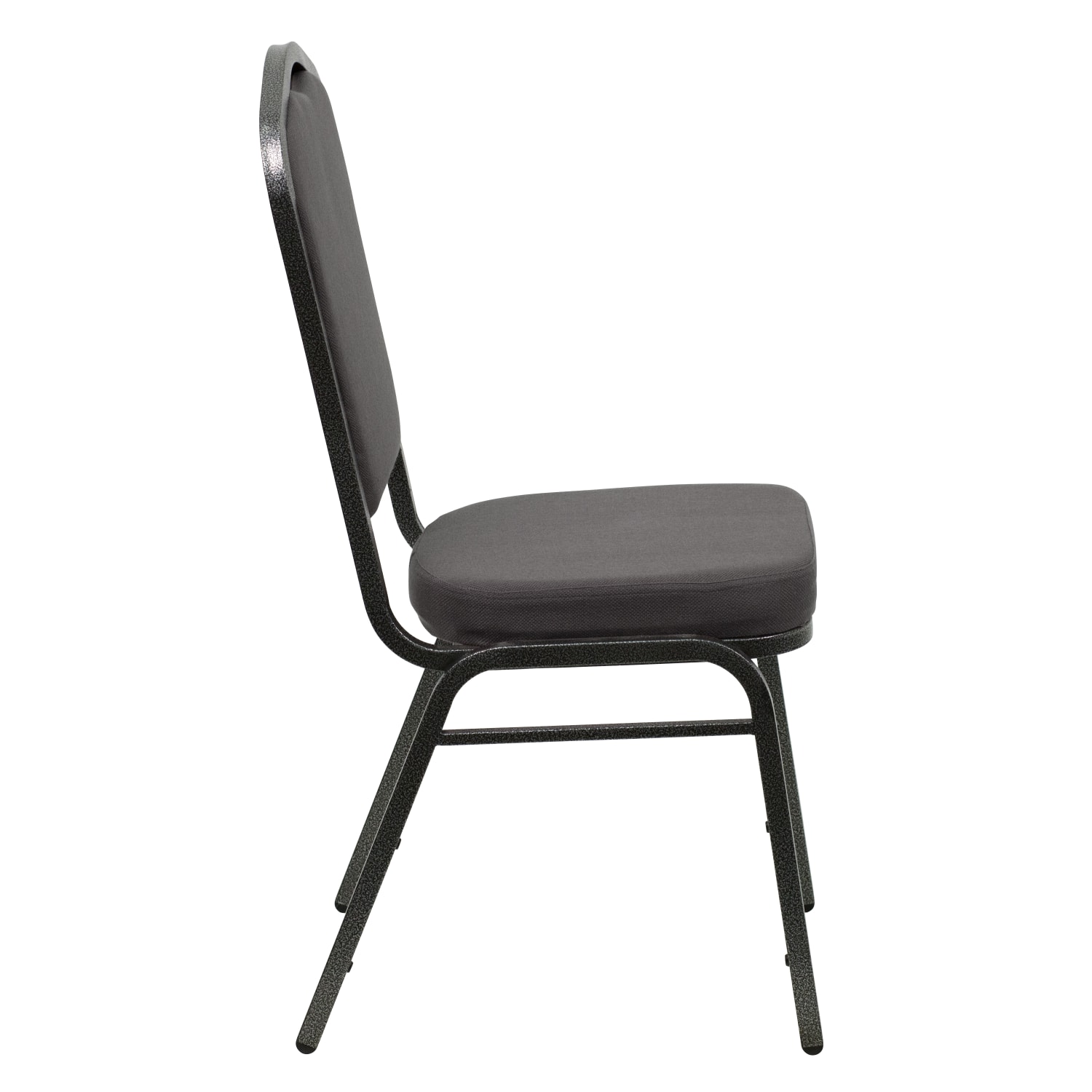 Flash Furniture HERCULES Fabric Crown Back Stacking Banquet Chair GraySilver PopularChairscom