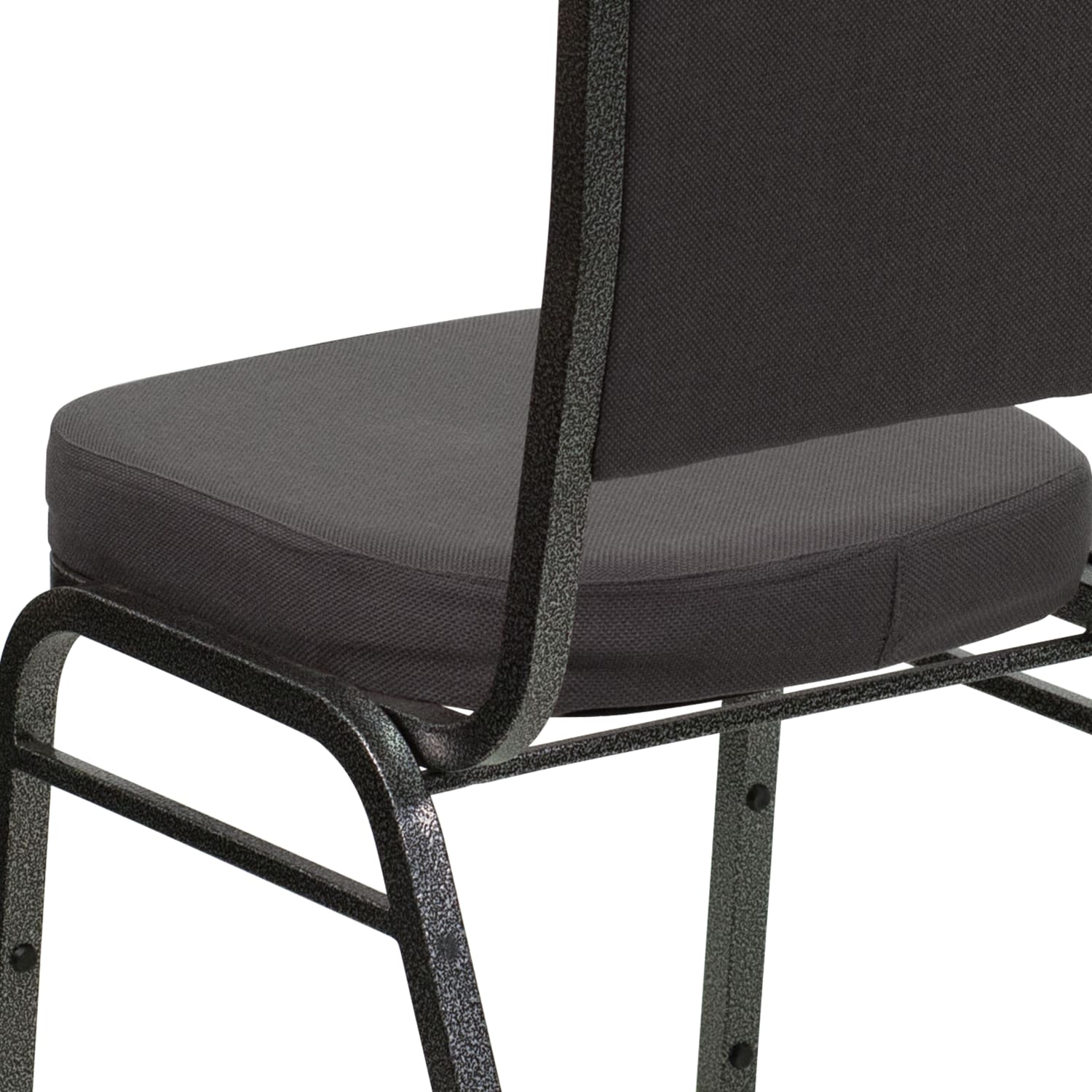 Flash Furniture HERCULES Fabric Crown Back Stacking Banquet Chair GraySilver PopularChairscom
