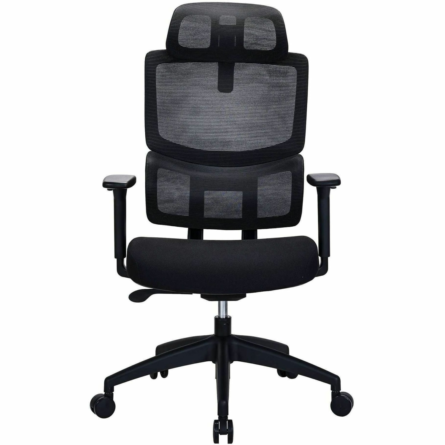 Lorell Ripley High Mesh-Back Chair with Articulating Lumbar Support - High Back - Black - Fabric, Mesh - 1 Each - Image 3